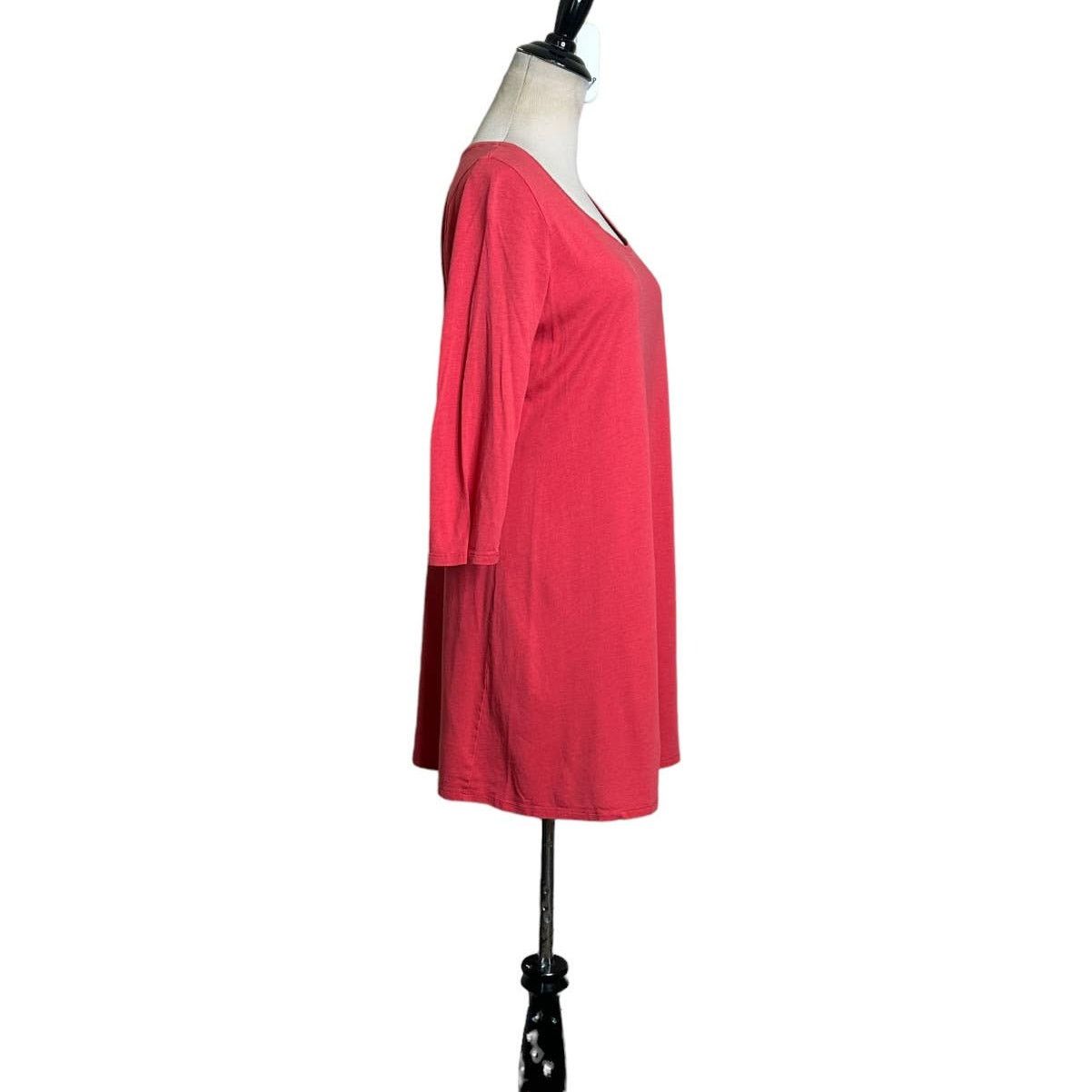 J. Jill PureJill reddish pink 3/4 sleeves tunic top size small Tall Size S / US 4 / IT 40 - 8 Thumbnail