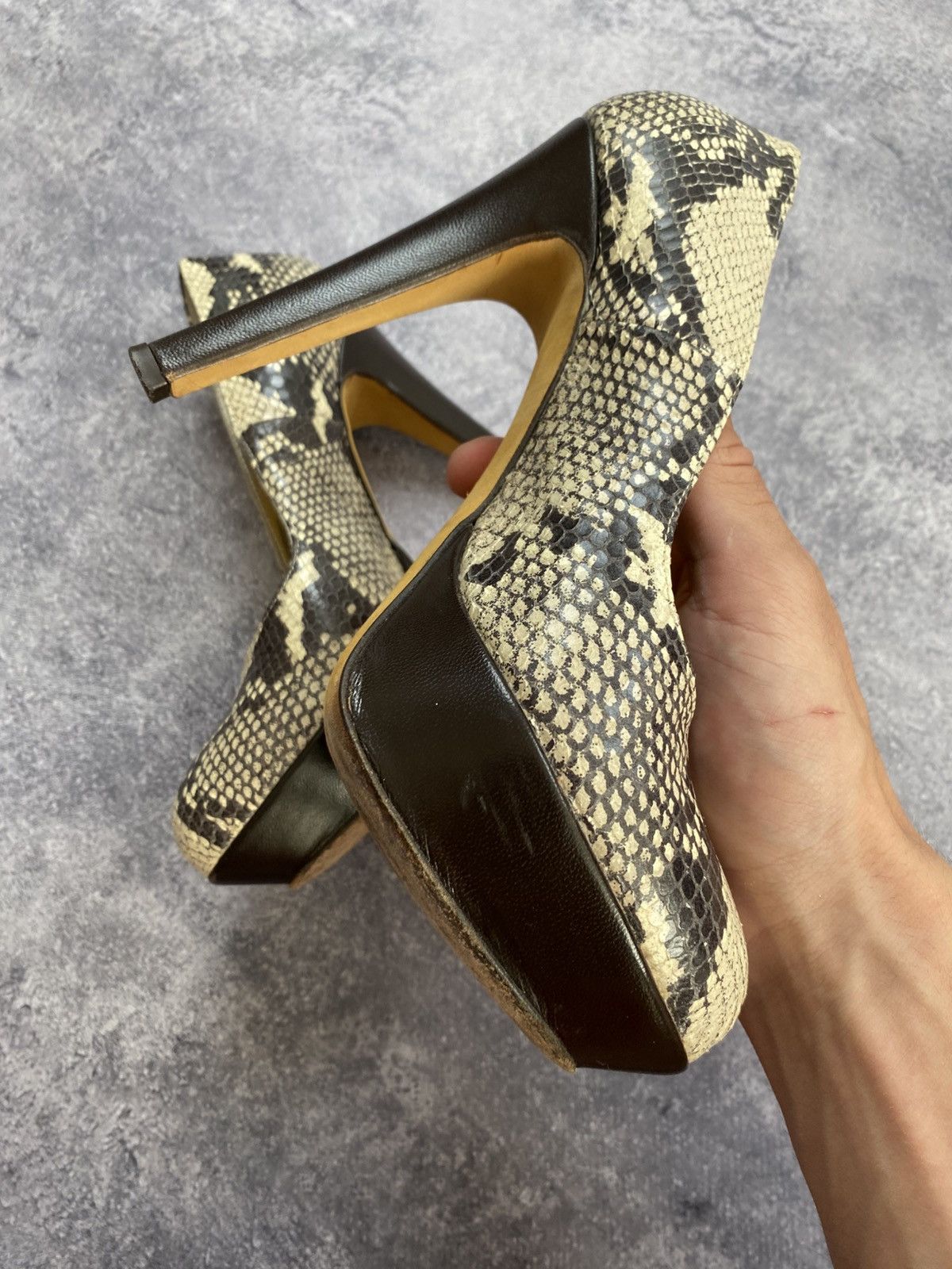 Just Cavalli Vintage Just Cavalli Heels Snake Print Shoes Made in Italy Size US 8 / IT 38 - 5 Thumbnail