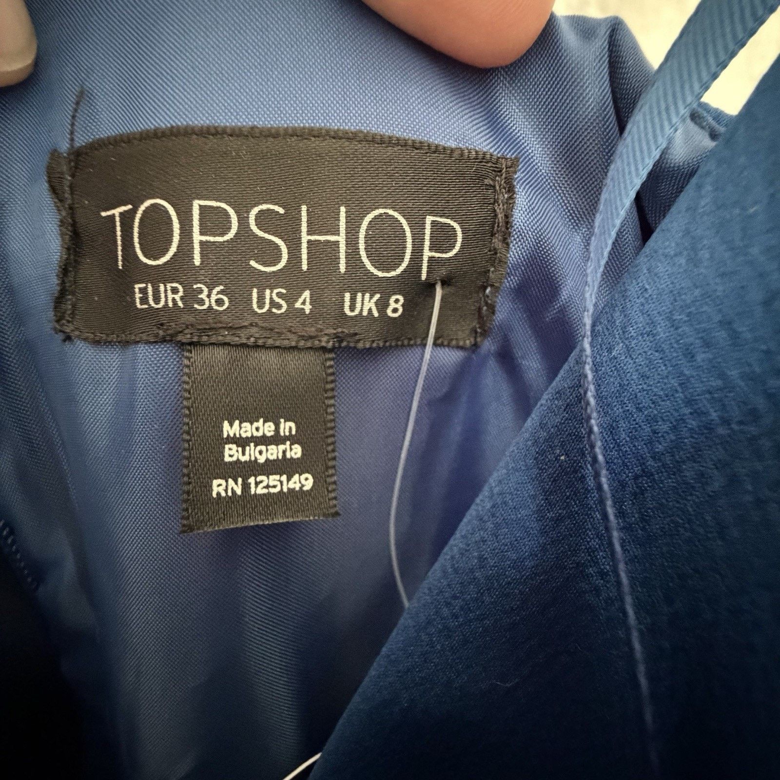 Topshop NWT Topshop Mini Dress Blue V-Neck Strappy Fit & Flare Sz 4 Size S / US 4 / IT 40 - 8 Thumbnail