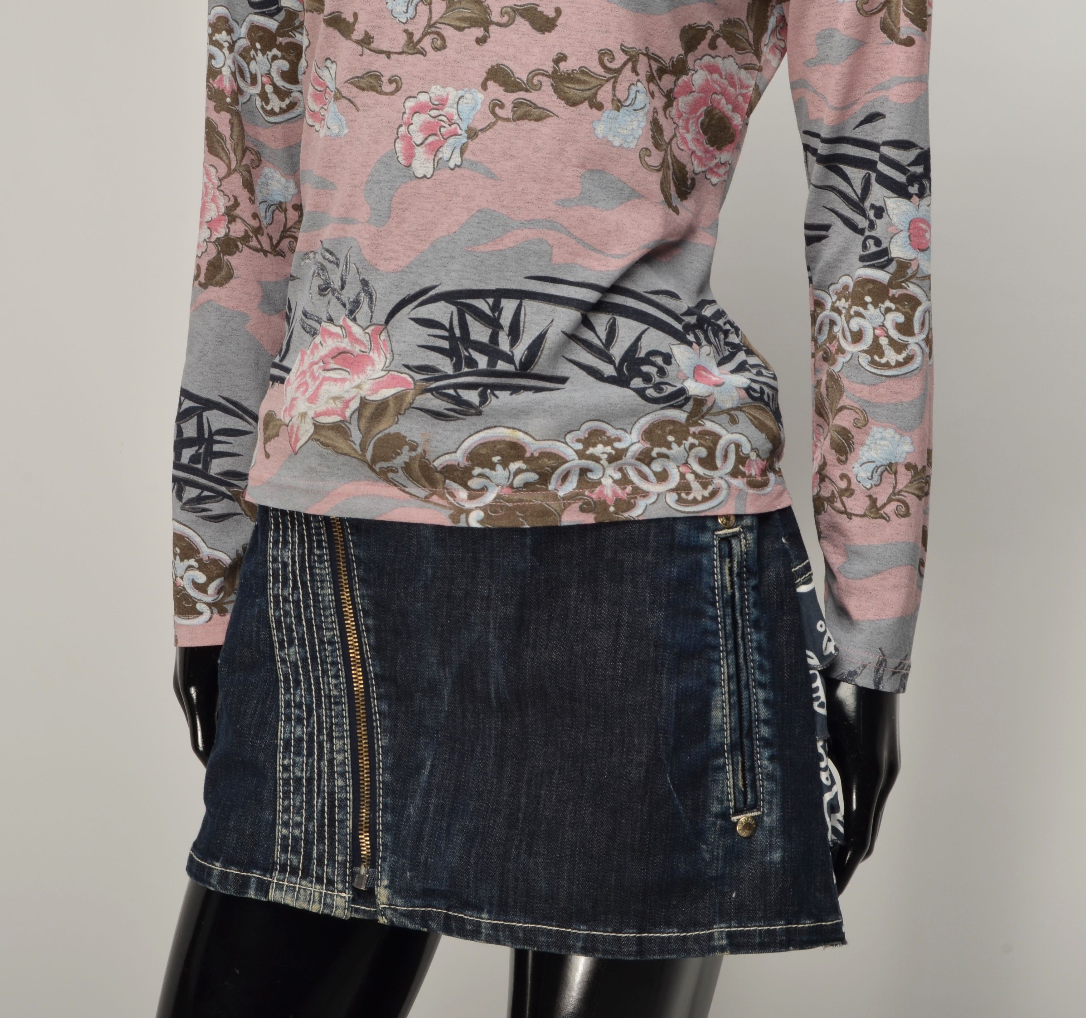 Other Chris Line Y2K Sheer Mesh Floral Boho Print Top Blouse Size M / US 6-8 / IT 42-44 - 3 Thumbnail