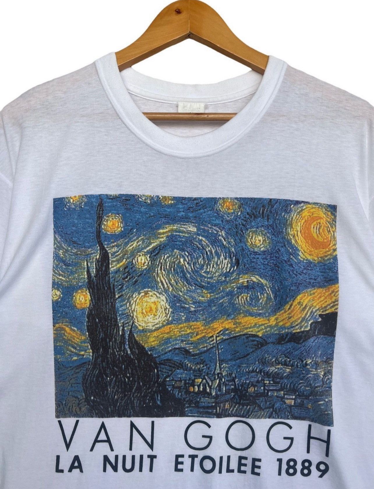 Band Tees × Vintage Vintage 80s Vincent Van Gogh La Nuit Etoilee Starry Night Size US M / EU 48-50 / 2 - 5 Thumbnail