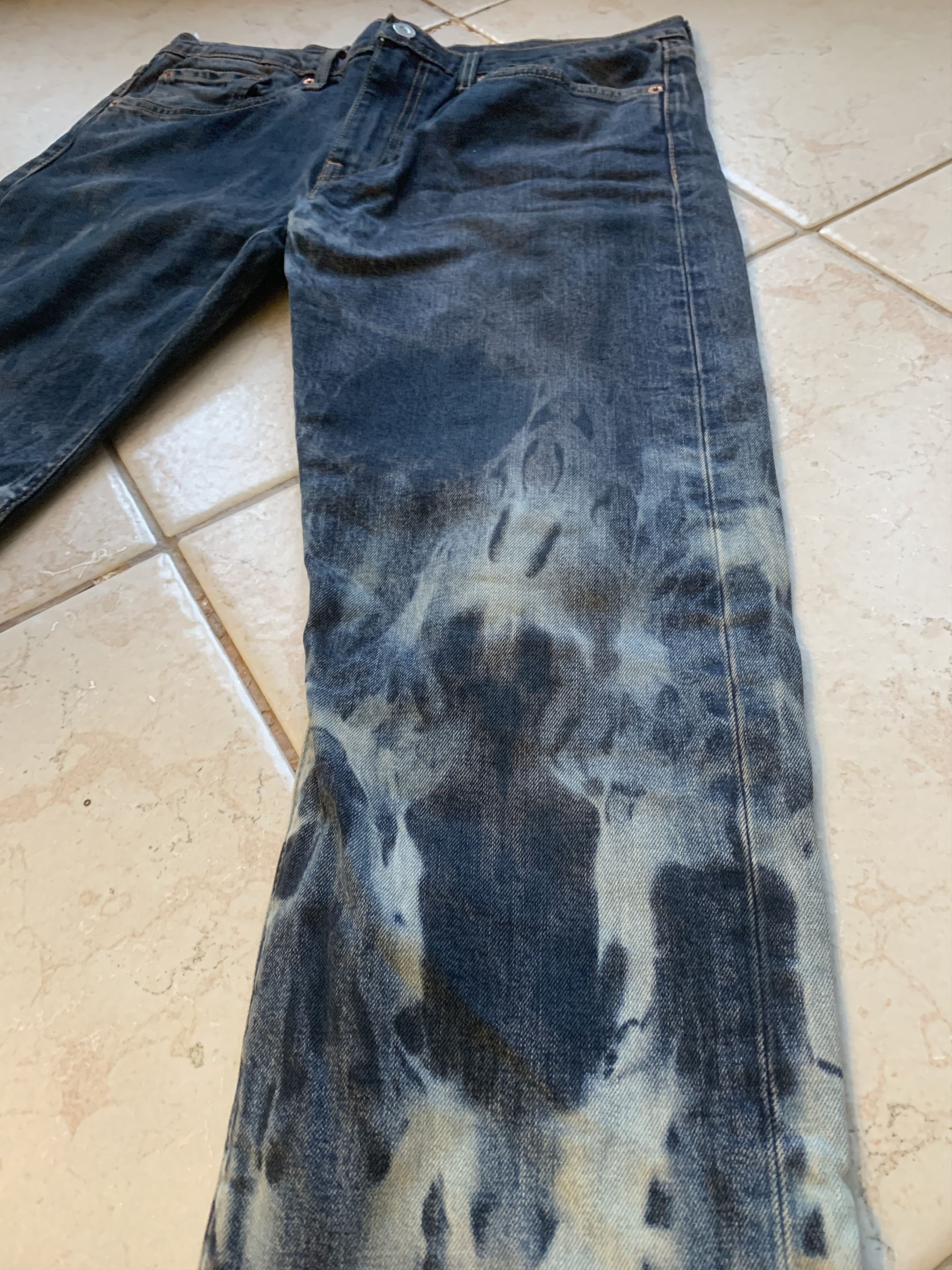 Levi's Brand new Levis + awesome bleached custom “ghosts shades” Size US 32 / EU 48 - 2 Thumbnail