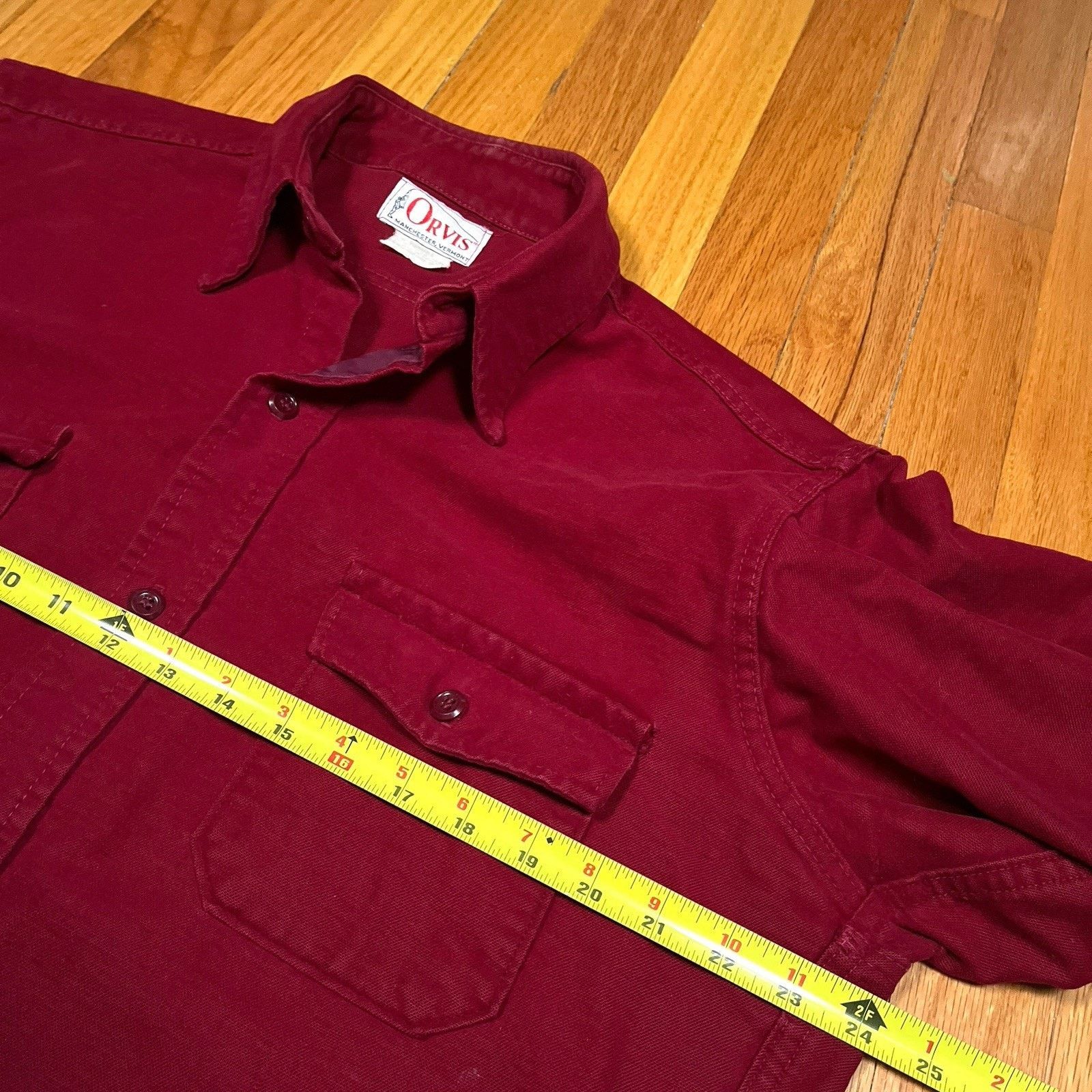 Orvis VTG Orvis Shirt Red Chamois Button Workwear Distressing 90s Size US L / EU 52-54 / 3 - 5 Thumbnail