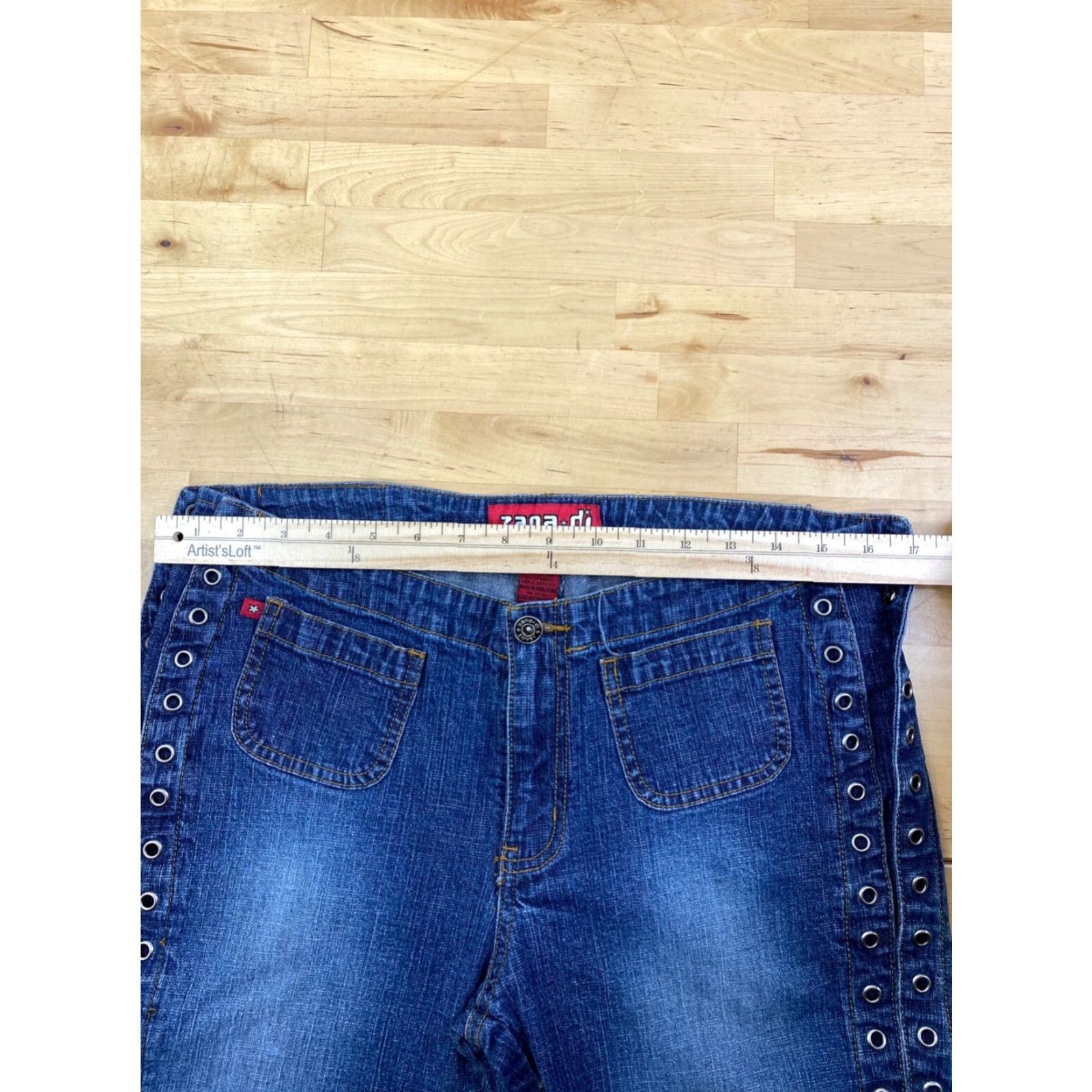 Denime Zana Di Capri Jeans Capri Pants Juniors 11 Denim Blue Regular Mid Rise Women Womens 10281 Size 32" / US 10 / IT 46 - 6 Thumbnail