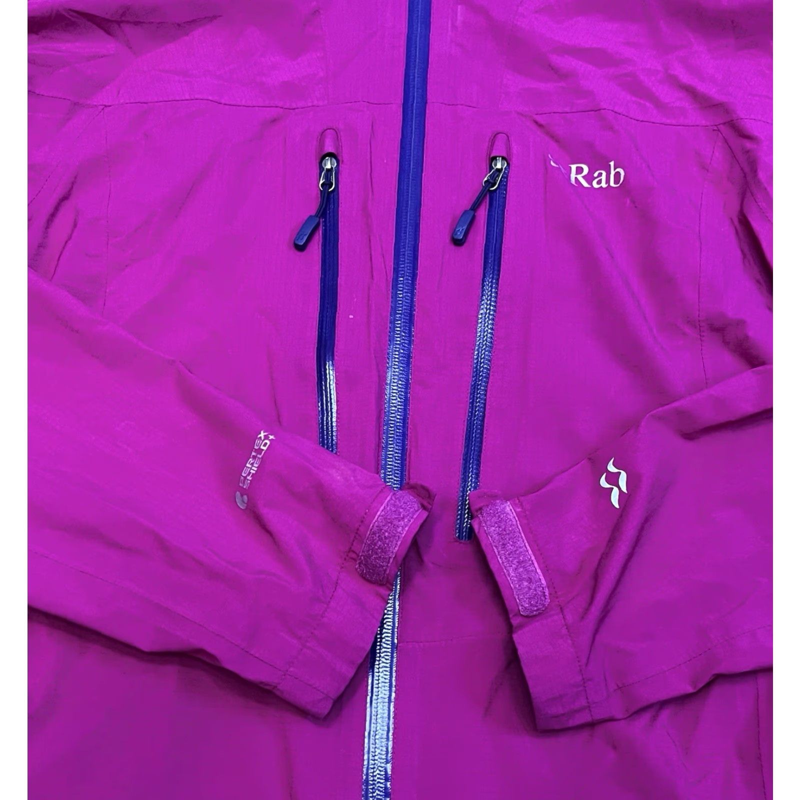 Rab RAB Jacket Pertex Shield+ Waterproof Hooded Women M Purple Rain Coat 1/4 Zip Pockets Lightweight Regular Spring Winter Size M / US 6-8 / IT 42-44 - 3 Thumbnail