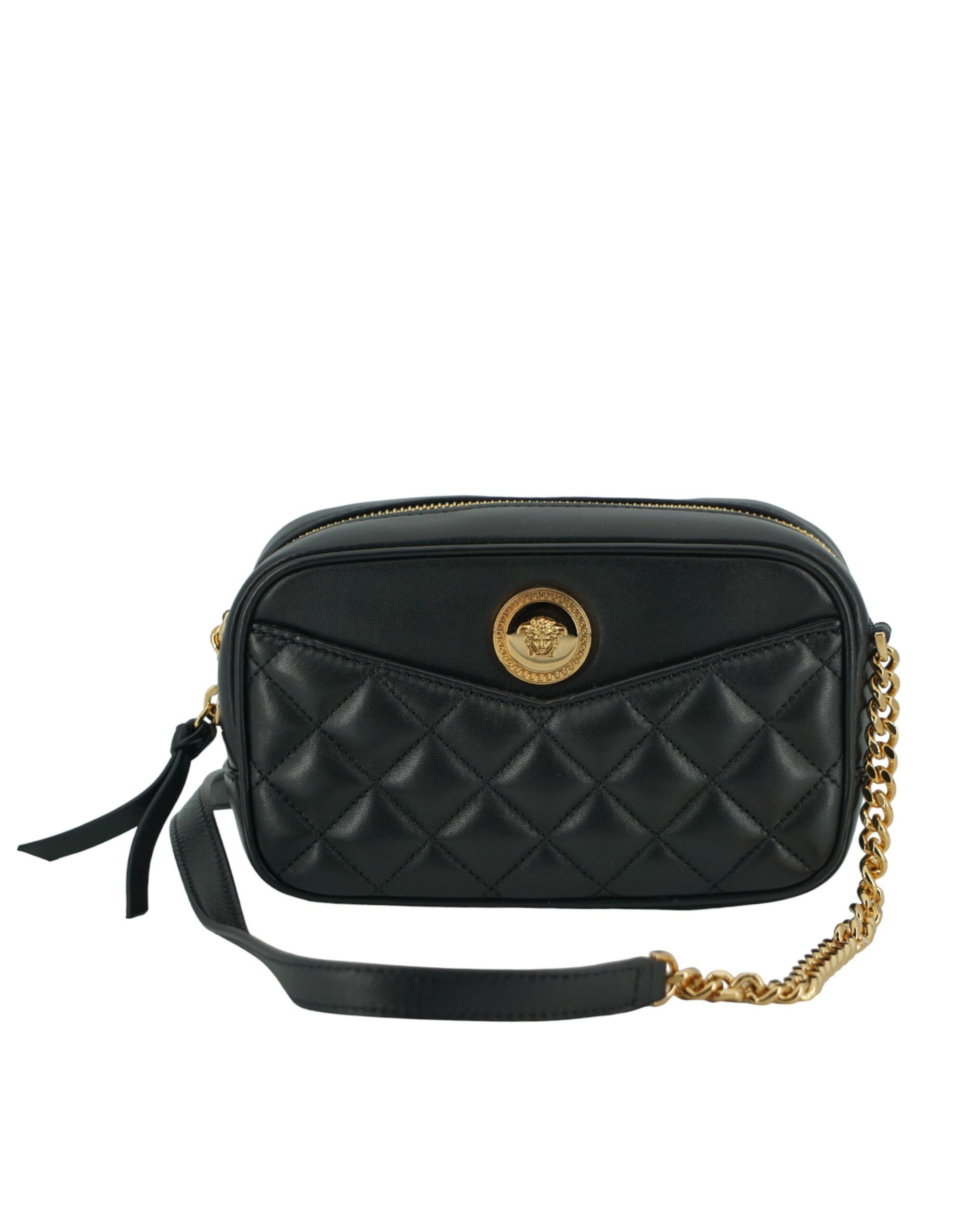 Versace Elegant Small Black Leather Crossbody Women's Bag Size ONE SIZE - 1 Thumbnail