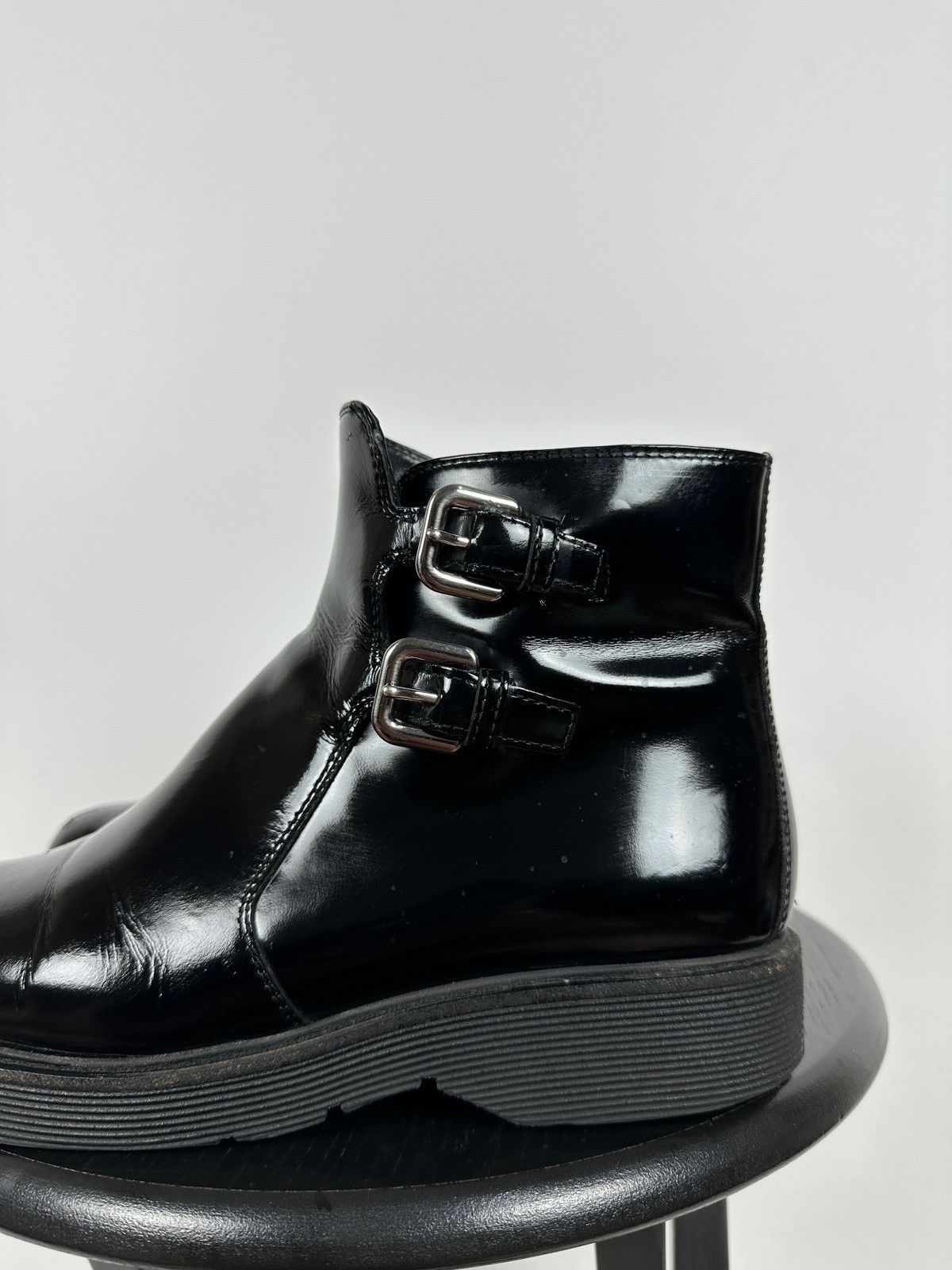 Prada Women’s Prada Black Patent Leather Ankle Boots Size US 9.5 / IT 39.5 - 12 Thumbnail