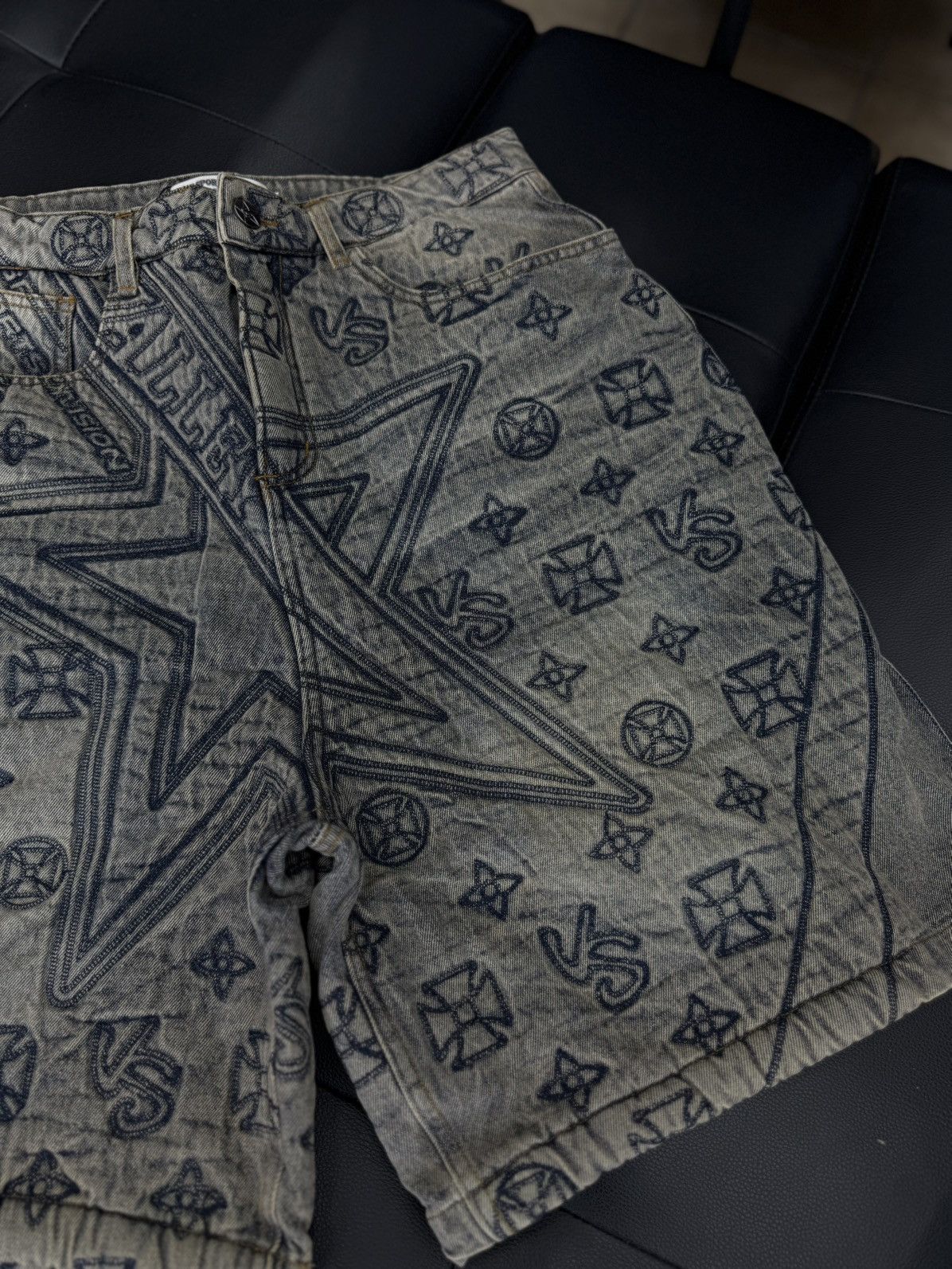 Vale Vale Valley Denim Embroidery Shorts Size 30 (NEW) Size US 30 / EU 46 - 5 Thumbnail