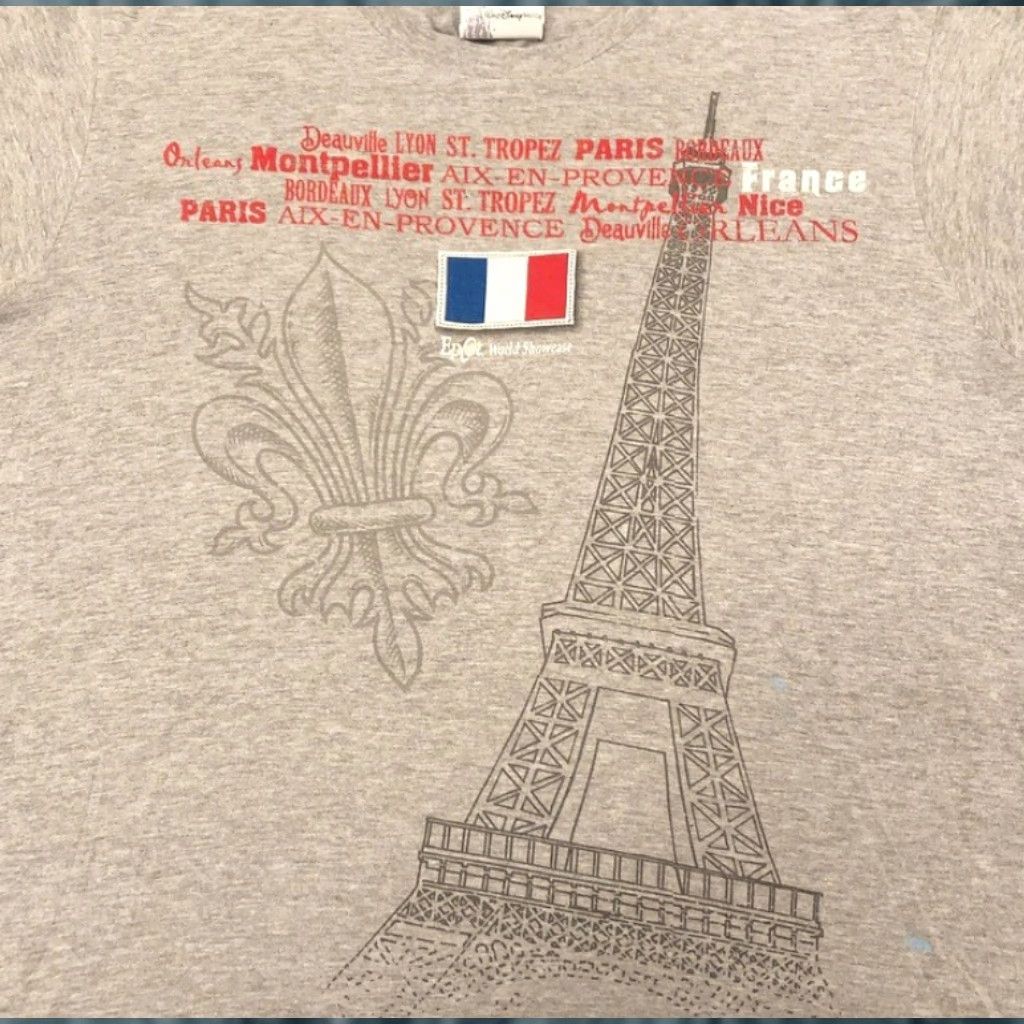 Disney VINTAGE 90s Y2K Disney Epcot World Showcase Paris Mickey Mouse Shirt L Gray Mens Size US L / EU 52-54 / 3 - 1 Thumbnail