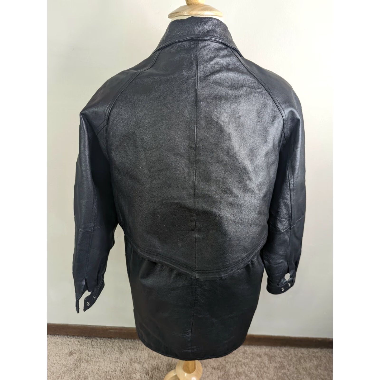 Vintage VINTAGE 90s Leather Limited Womens Black Leather Biker Bomber Jacket Large Size L Size L / US 10 / IT 46 - 3 Thumbnail