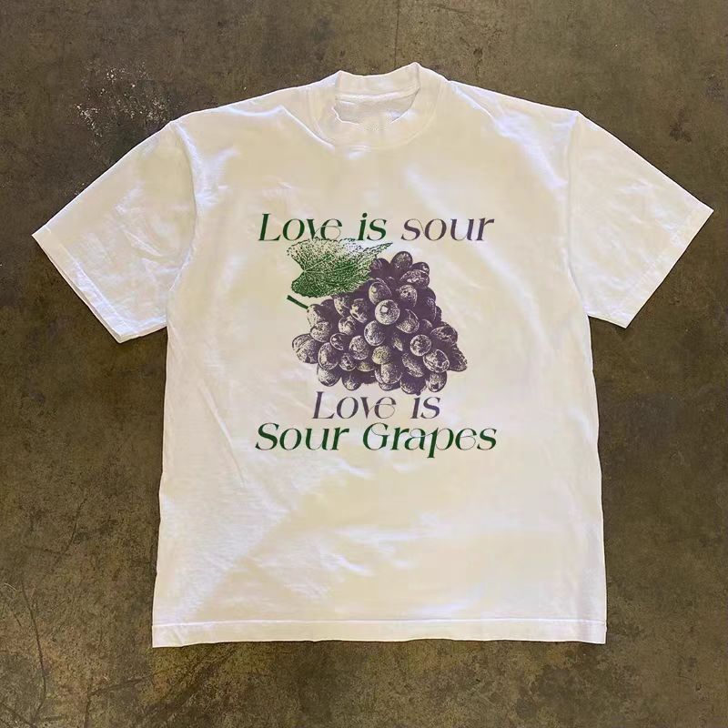 Vintage Grape pattern street washed vintage t-shirt Size US L / EU 52-54 / 3 - 1 Thumbnail