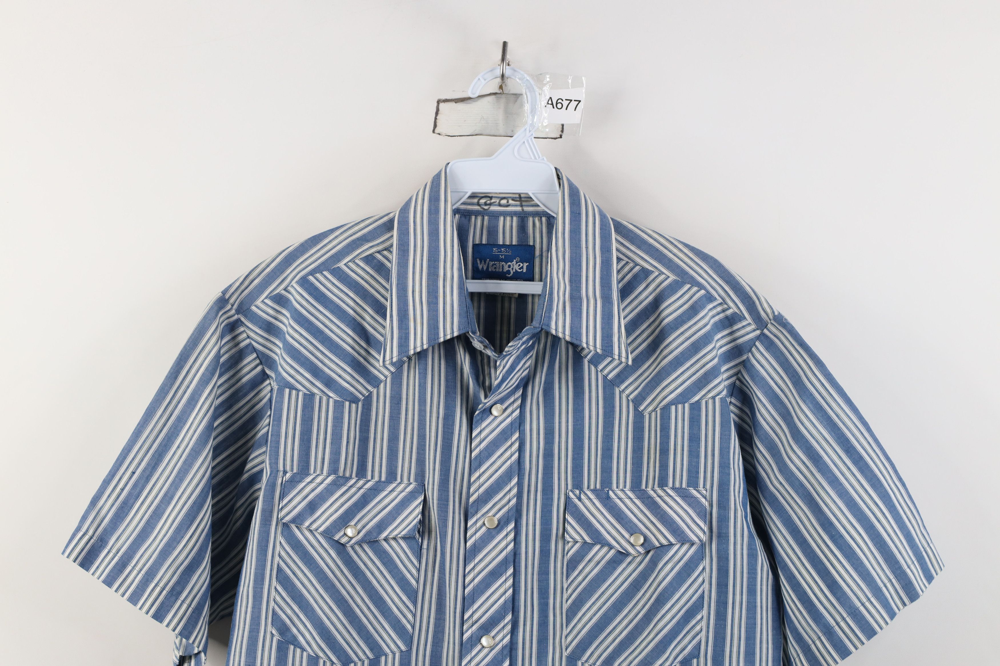 Wrangler Vintage 90s Wrangler Western Striped Snap Button Shirt Size US M / EU 48-50 / 2 - 2 Thumbnail
