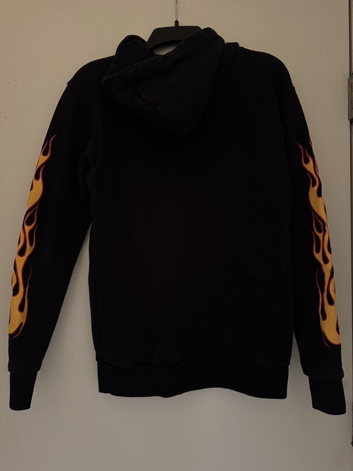 Palm Angels Palm Angels Black Hoodie with Flame Sleeves Size US XXS / EU 40 - 2 Thumbnail