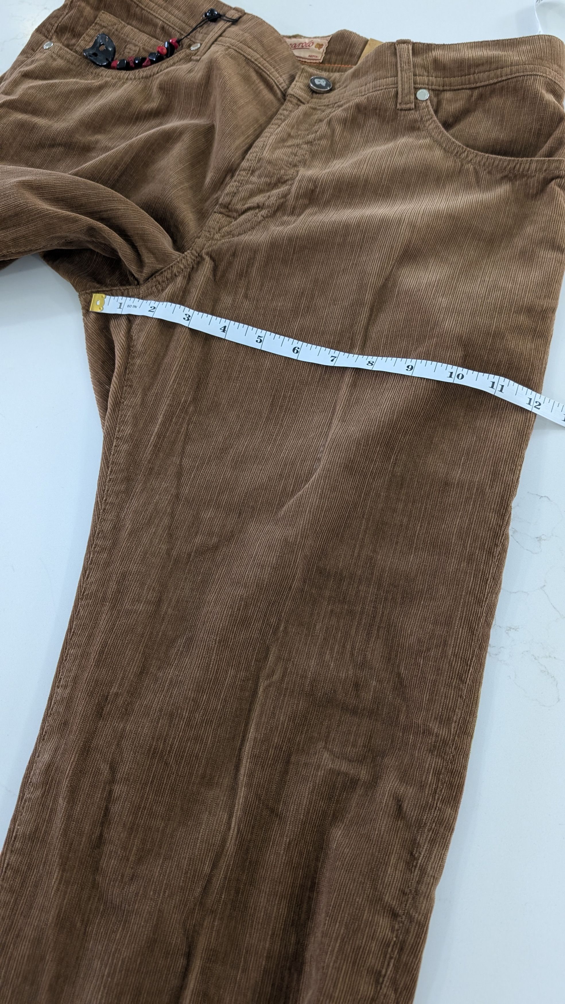 Marco Pescarolo Marco Pescarolo NERANOM Corduroy Pants Brown Size 50 IT Size US 34 / EU 50 - 11 Thumbnail