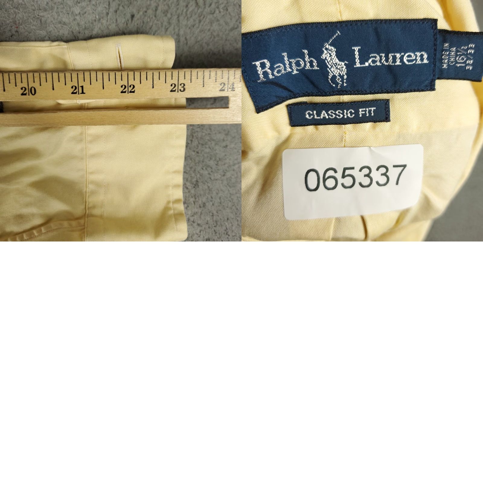 Ralph Lauren Ralph Lauren Shirt Mens 16.5 Yellow Pony Dress Button Up Long Sleeve Size 42R - 8 Thumbnail