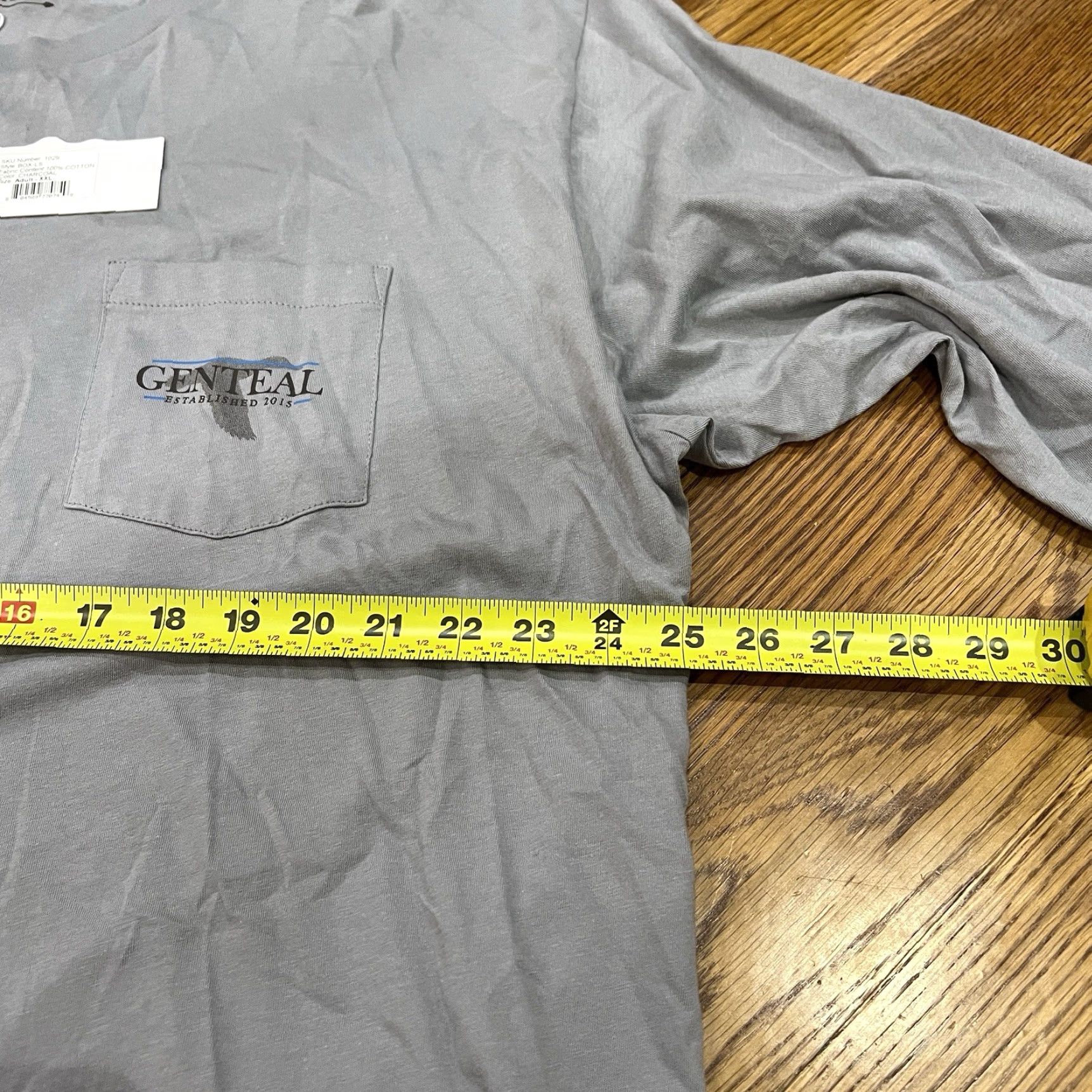 Vintage VINTAGE GenTeal Men's T-Shirt 2XL Casual Crew Neck Cotton Gray Activewear Outdoor Size US XXL / EU 58 / 5 - 5 Thumbnail