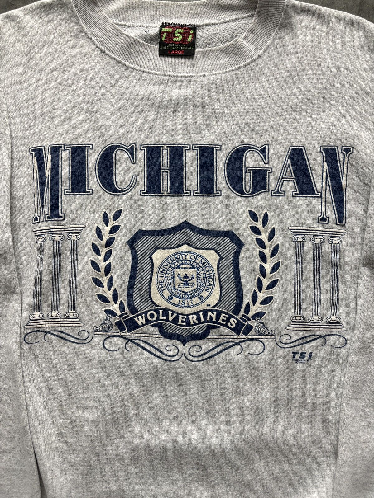 Vintage Vintage 90s Michigan Wolverines Crewneck Sweatshirt Size US L / EU 52-54 / 3 - 2 Thumbnail