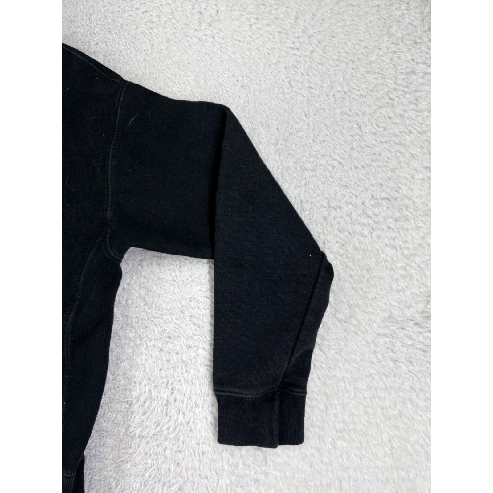 Champion Champion Adult Medium Black Spellout Crop Reverse Weave Crew Neck Sweater Mens Size US M / EU 48-50 / 2 - 7 Thumbnail