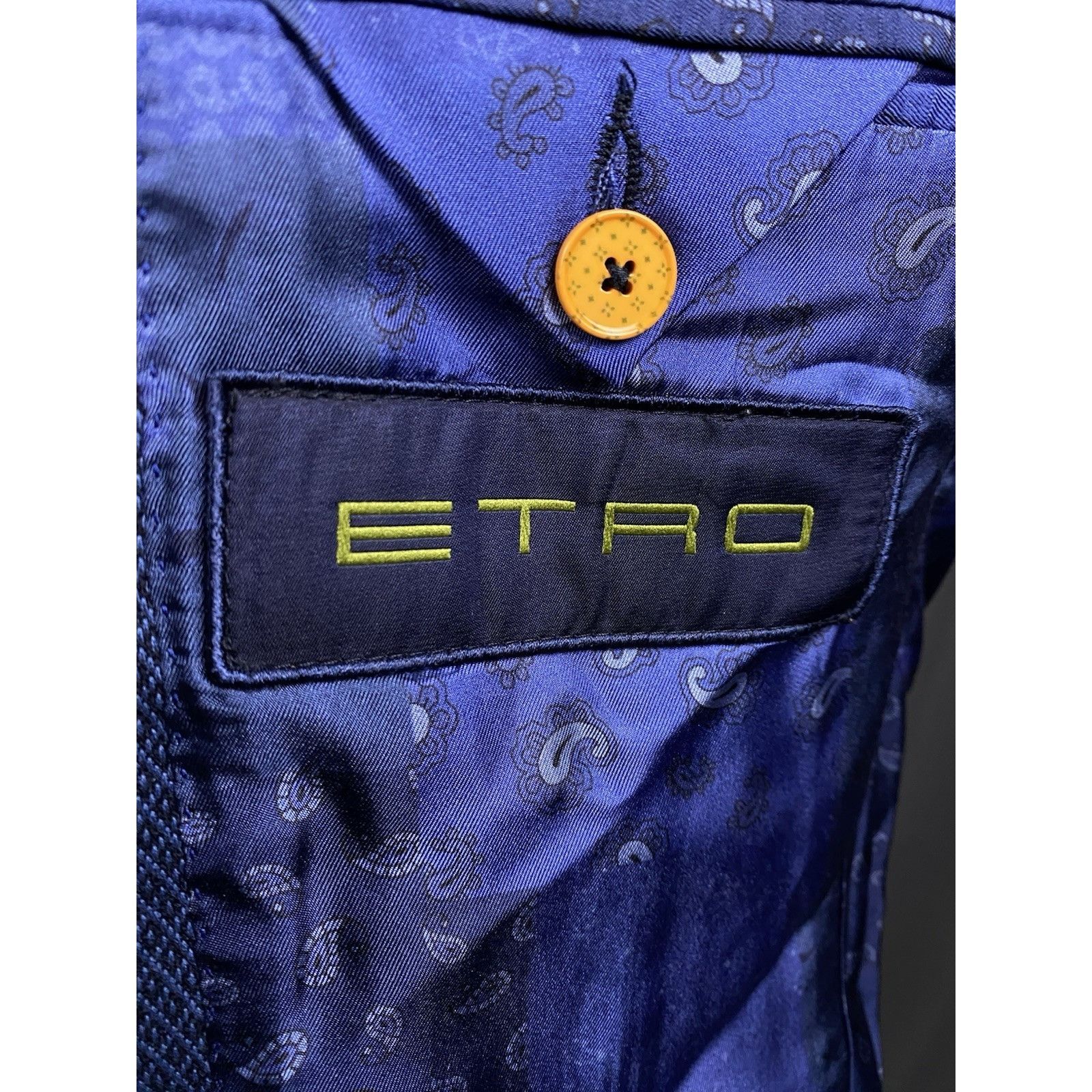 Etro ETRO Men's Blue Slim Fit Blazer Sportcoat Jacket Size 48 Size 48R - 9 Thumbnail