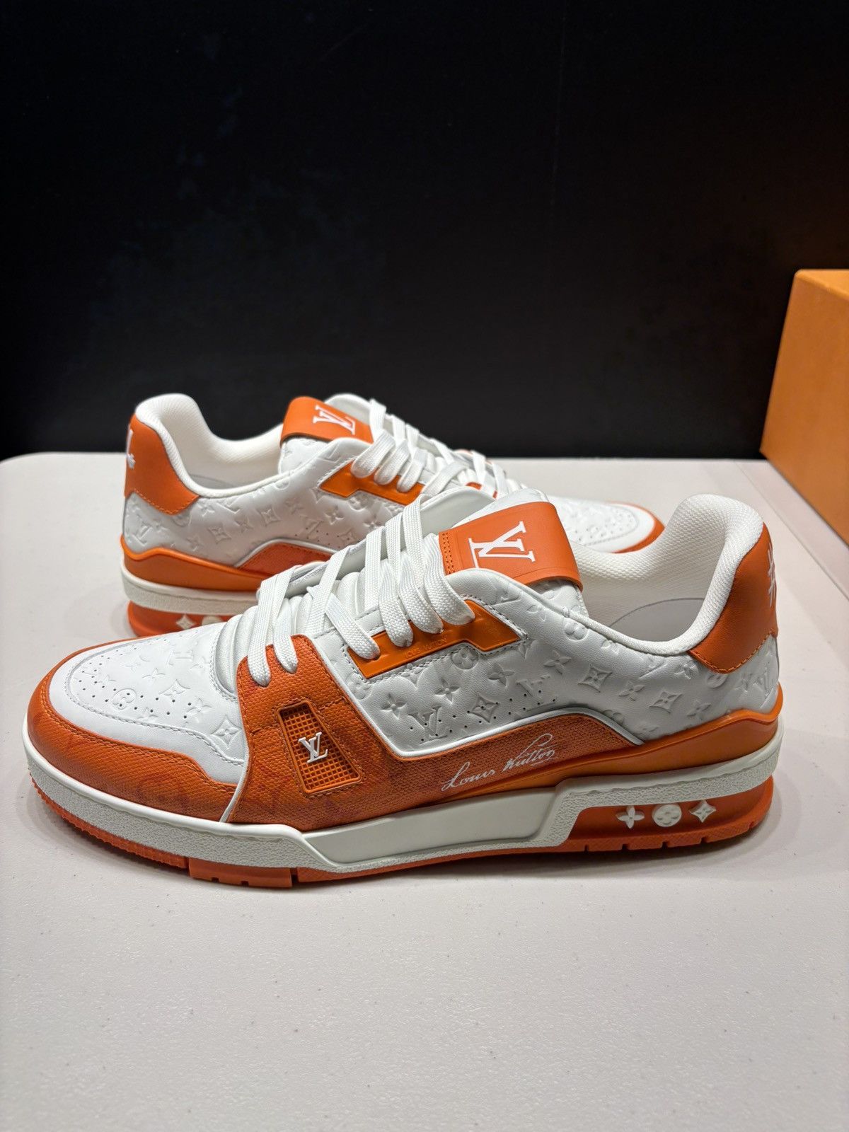 Louis Vuitton Louis Vuitton Orange Trainer Sneakers Size US 10 / EU 43 - 1 Thumbnail