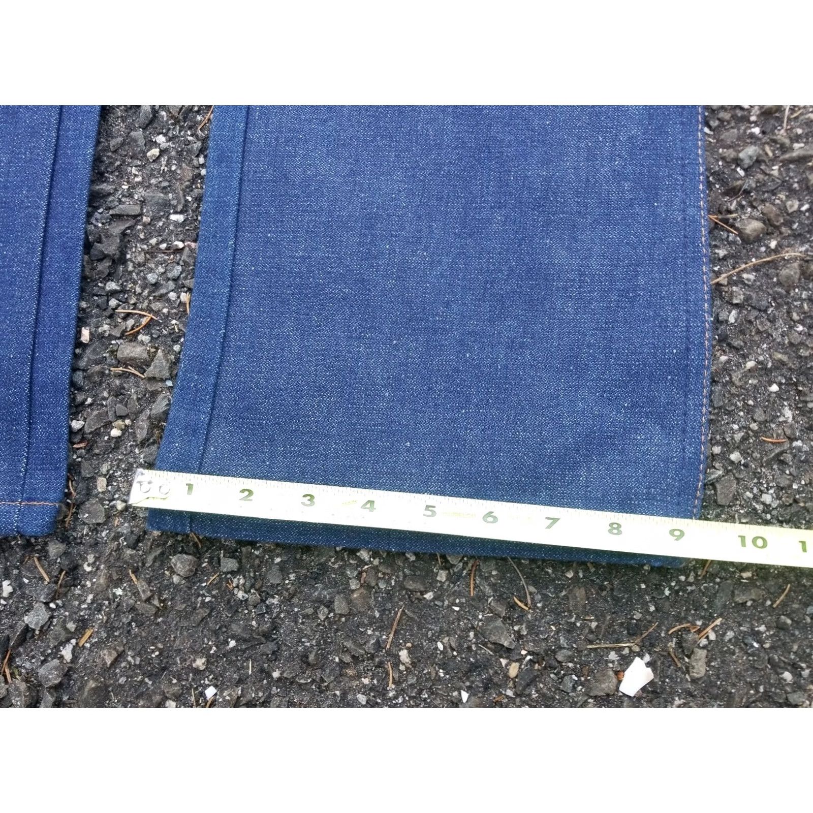 Wrangler VINTAGE Wrangler Jeans Denim 30x36 Blue 14 oz PLUS Mens 5-Pocket Design Belt Loops High Rise Metal Logo Cowboy Cotton Denim GuM Size US 30 / EU 46 - 6 Thumbnail