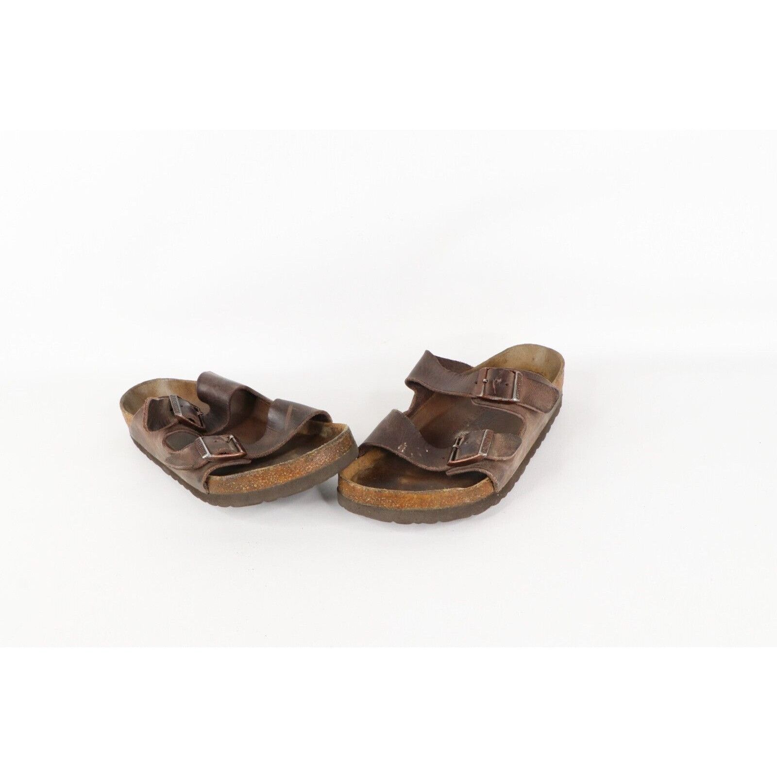 Birkenstock × Vintage Vintage Birkenstock Distressed Leather Buckle Sandals Size US 5 / IT 35 - 1 Thumbnail