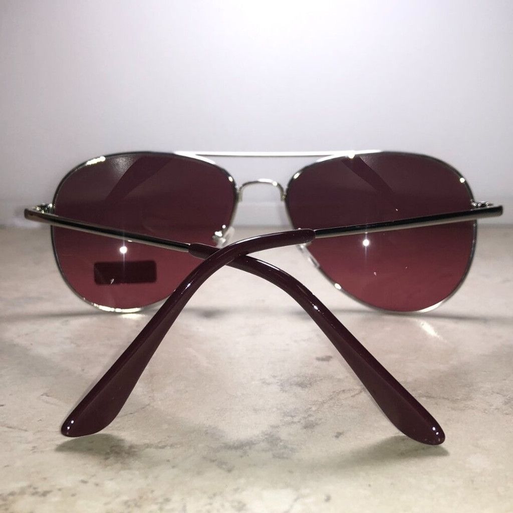 Tommy Hilfiger Tommy Hilfiger Silver & Red Aviator Sunglasses Size ONE SIZE - 3 Thumbnail