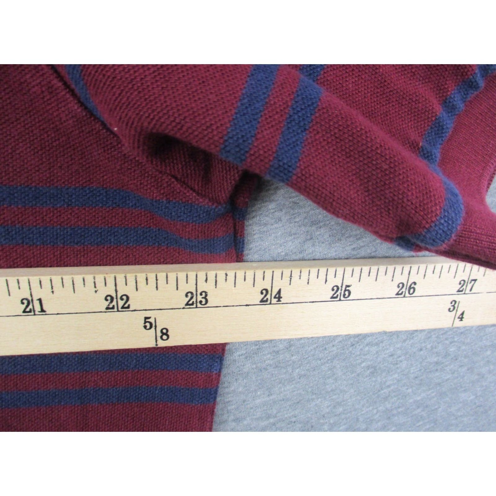 Ralph Lauren Polo Ralph Lauren Shirt XL Maroon Stripe Pony Short Sleeve - Men, Polo, Red, Striped, 100% Cotton Size US XL / EU 56 / 4 - 7 Thumbnail