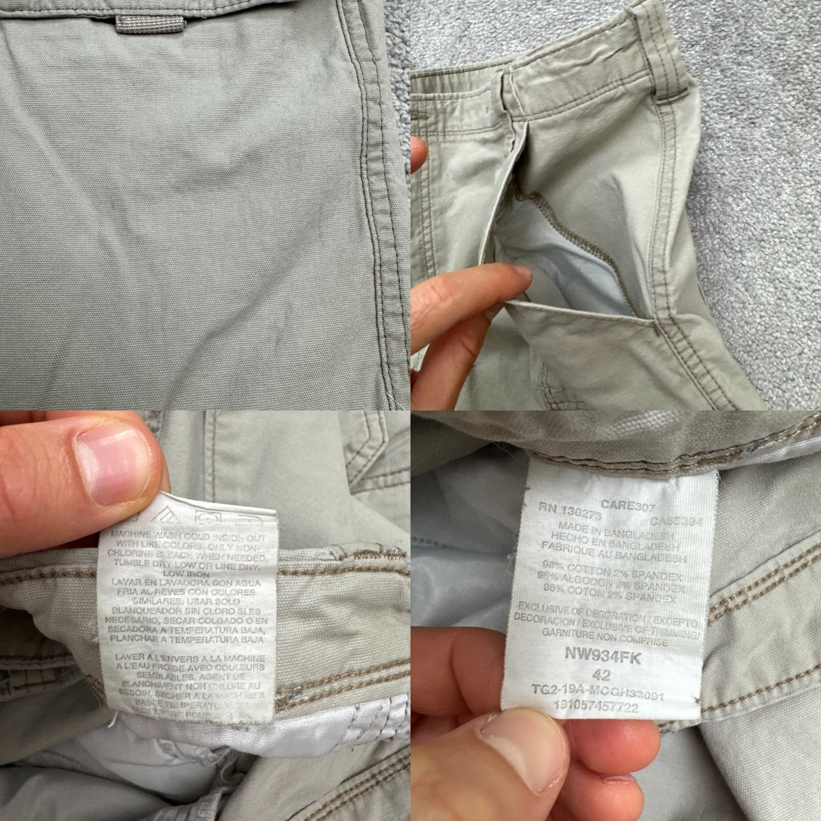 Wrangler Wrangler Cargo Shorts Mens 42 Tan Khaki Cotton Canvas Outdoor Hiking Trail Size US 42 / EU 58 - 8 Thumbnail