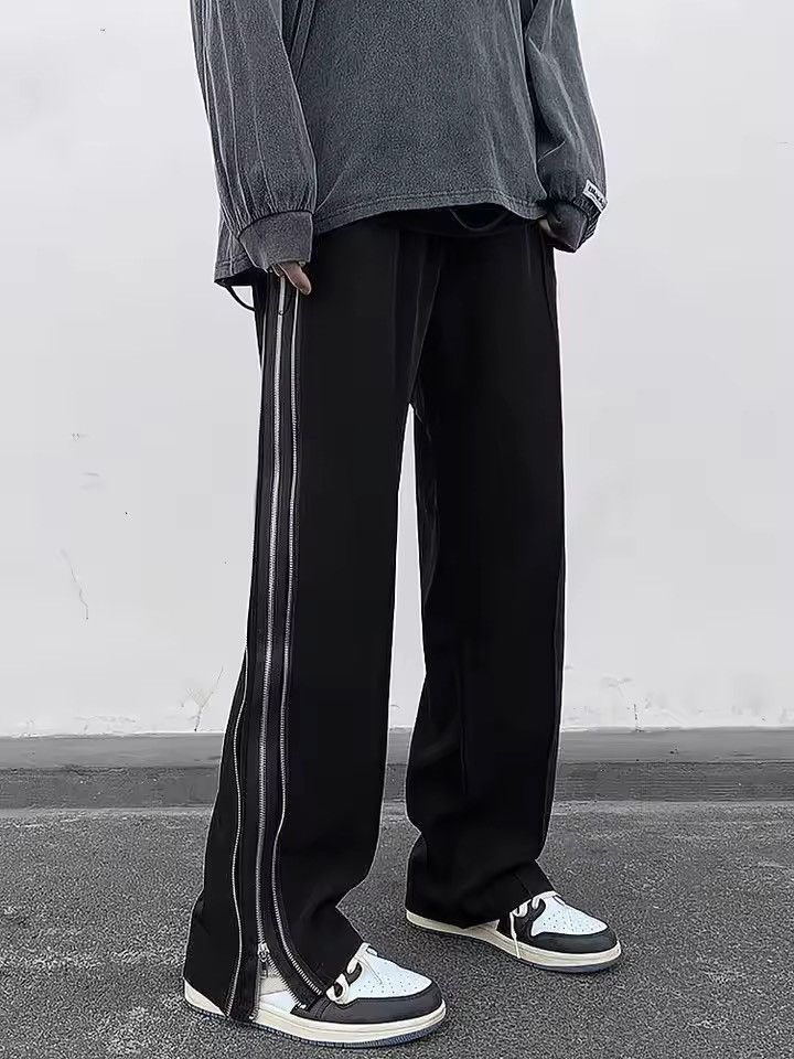 Japanese Brand Streetwear Loose Fit Stripe Lampas Y2K Sweatpants Size US 30 / EU 46 - 4 Thumbnail