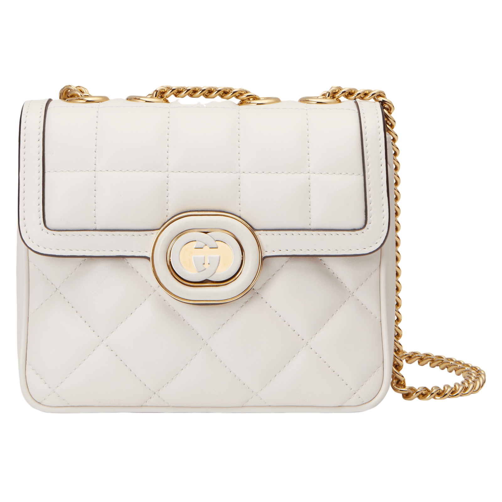 Gucci GUCCI Deco Mini White Qlt Lthr SB New & Auth Size ONE SIZE - 1 Thumbnail