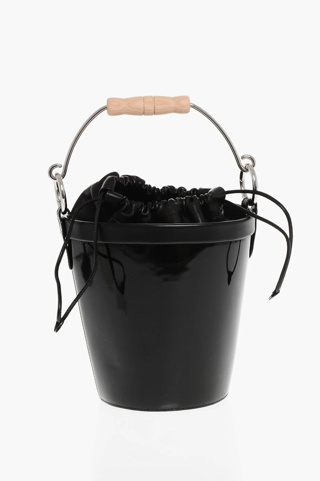 Maison Margiela og1mm0326 Size: OS / Patent Leather Bucket Bag in Black Size ONE SIZE - 1 Thumbnail