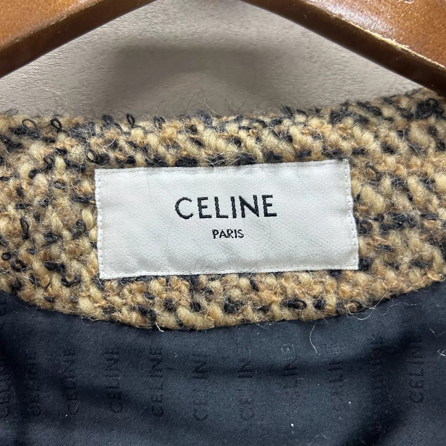 Celine Celine 99 New Oversized Gold Tweed Coat 36 Size XS / US 0-2 / IT 36-38 - 3 Thumbnail