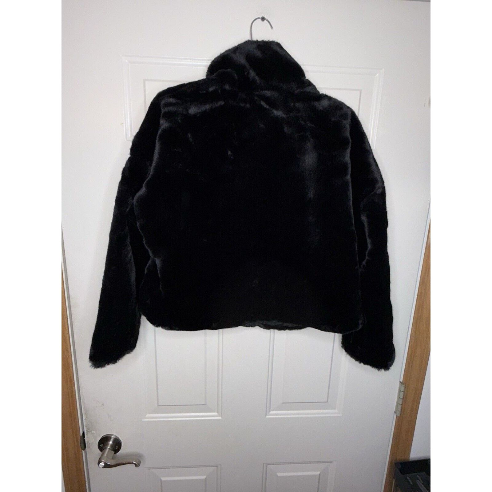 Zara Zara Faux Fur Bomber Jacket Black Coat Women’s Medium Parka Size M / US 6-8 / IT 42-44 - 14 Thumbnail