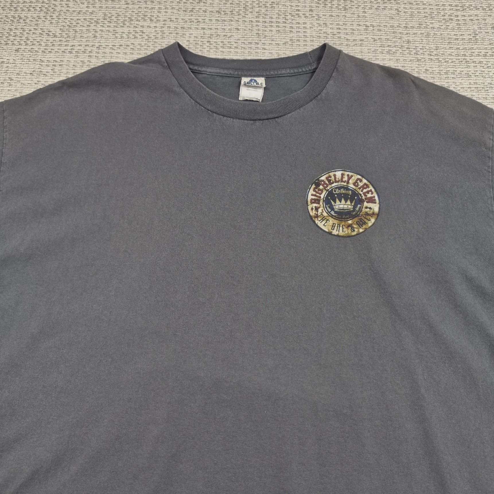 Vintage VINTAGE Alstyle Big Belly Crew Clothing Shirt Mens 2XL Graphic Tee Gray Crown Back Print Size US XXL / EU 58 / 5 - 6 Thumbnail