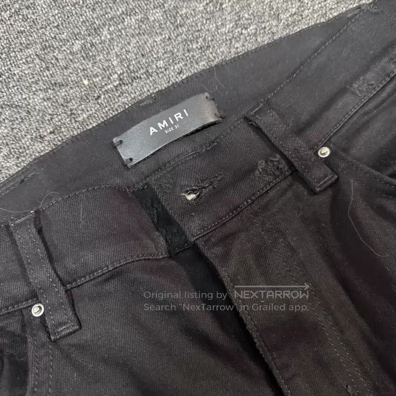Amiri Amiri Big destroyed black tattered Size US 31 - 2 Thumbnail