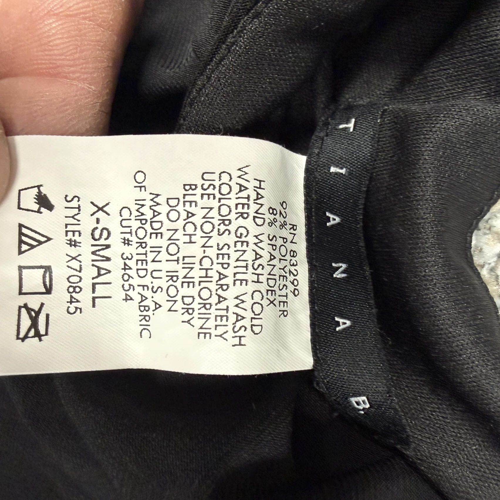 Vintage Tiana B Dress XS LBD Cocktail Retro 90s Office Siren Old Money Quiet Luxury Goth Shirt? Size XS / US 0-2 / IT 36-38 - 5 Thumbnail