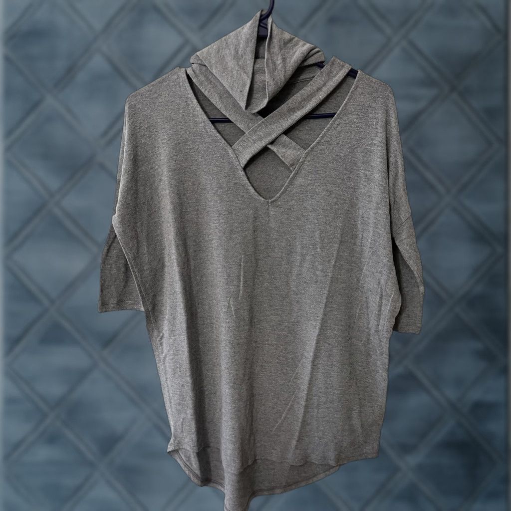 Express VINTAGE Express Tank Top Women Small Gray Open Chest Mock Neck Slender Sleeveless 90s Womens Size S / US 4 / IT 40 - 1 Thumbnail