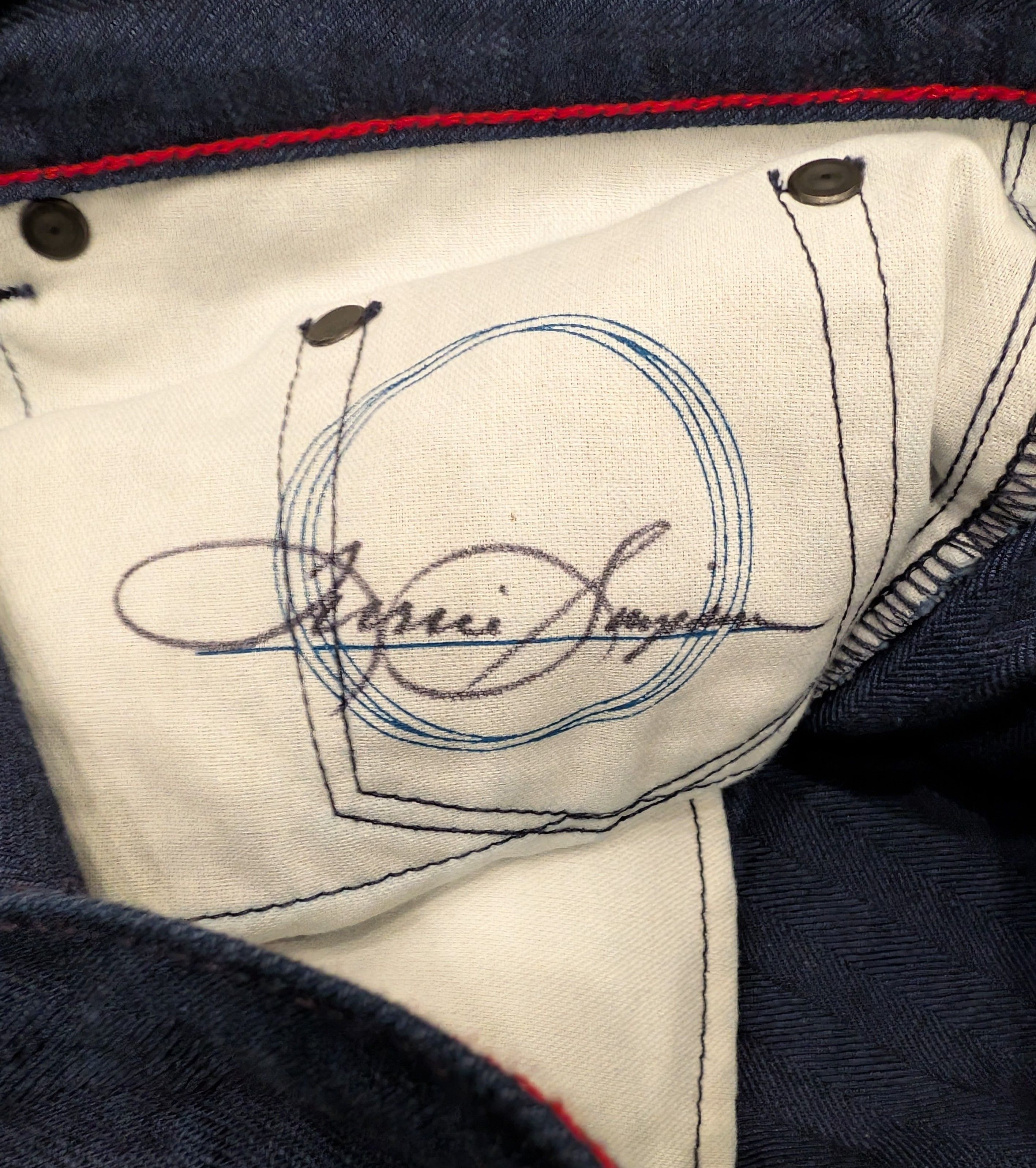 Raleigh Denim RARE Raleigh Denim Broken Twill Selvedge Jones Jeans 36 x 27 Size US 36 / EU 52 - 6 Thumbnail