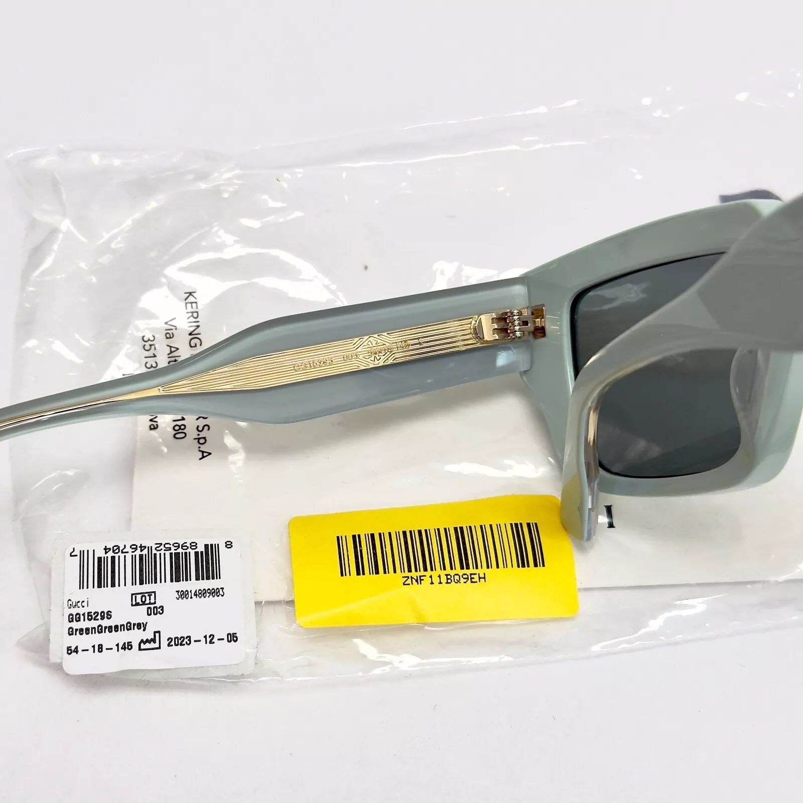 Gucci GUCCI 1529 Sage Green Narrow Sculpted Gg1529S Sunglasses 003 Size ONE SIZE - 4 Thumbnail