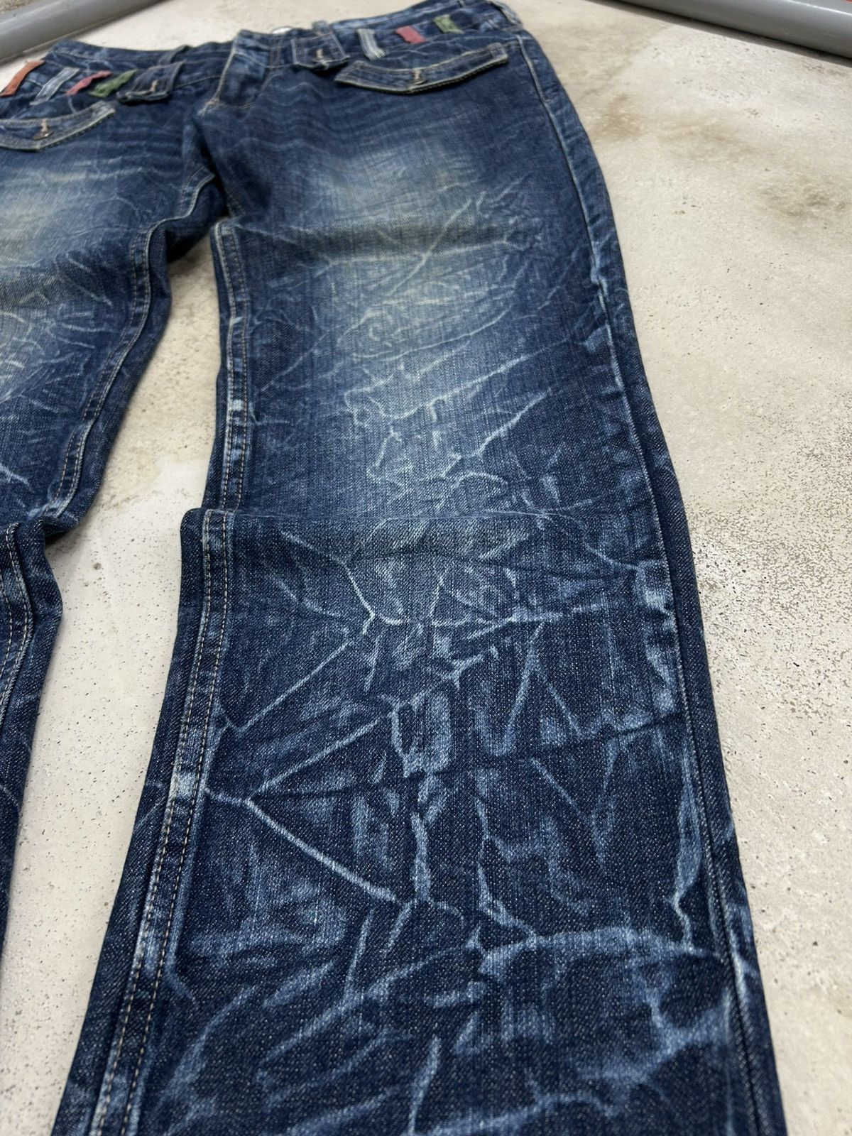 Le Grande Bleu (L.G.B.) Antfui Jeans Double Waist Clawn Marks Honeycombs Junya Size US 31 - 6 Thumbnail