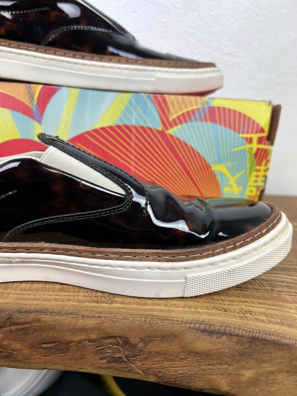 Maison Margiela MM22 Artisanal Maison Margiela Leather Print Slip On Low Top Size US 8 / IT 38 - 6 Thumbnail