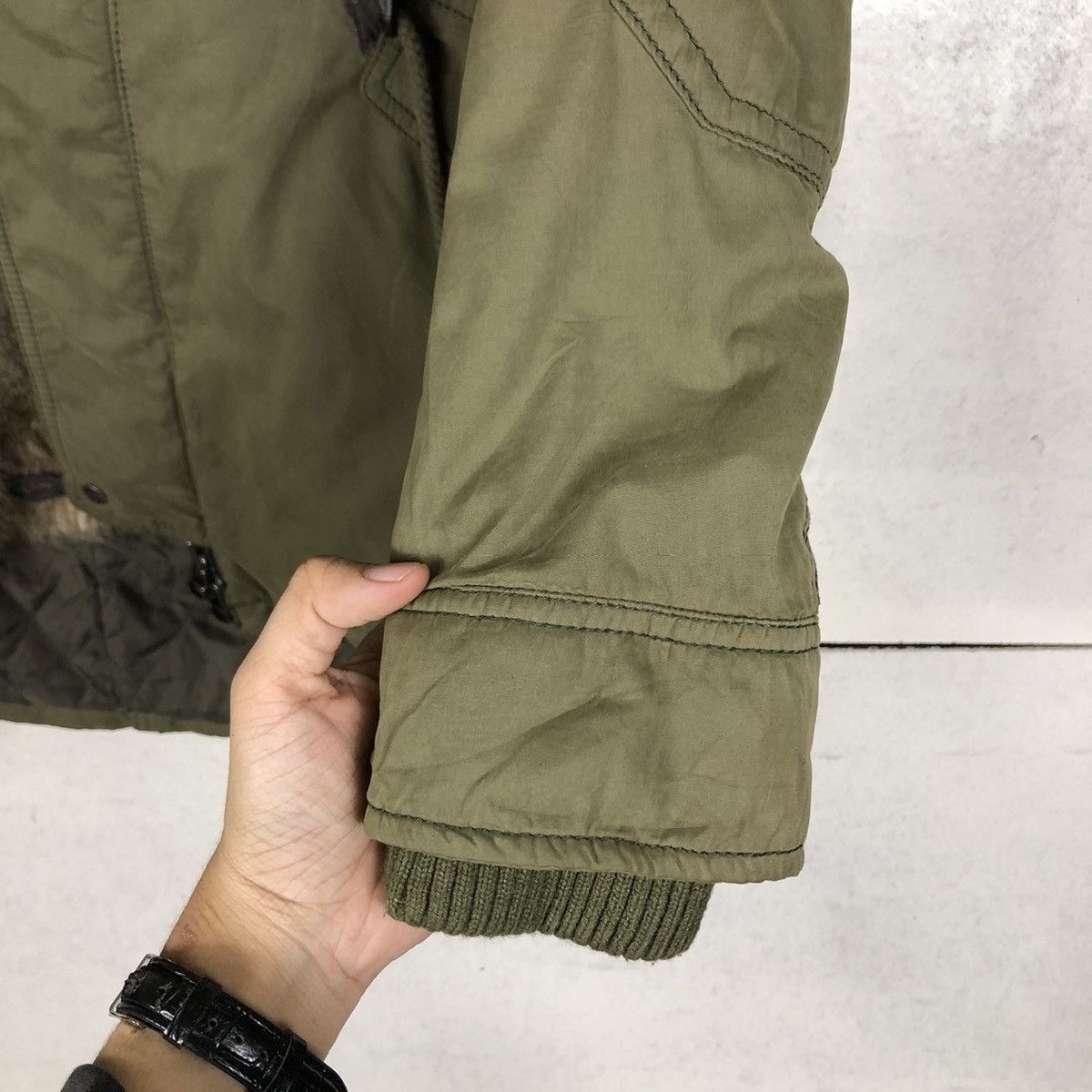 Japanese Brand 📌BIKER JACKET PARKA MINK FUR HOODIE MOUSSY MILITARY DESIGN Size US S / EU 44-46 / 1 - 17 Thumbnail