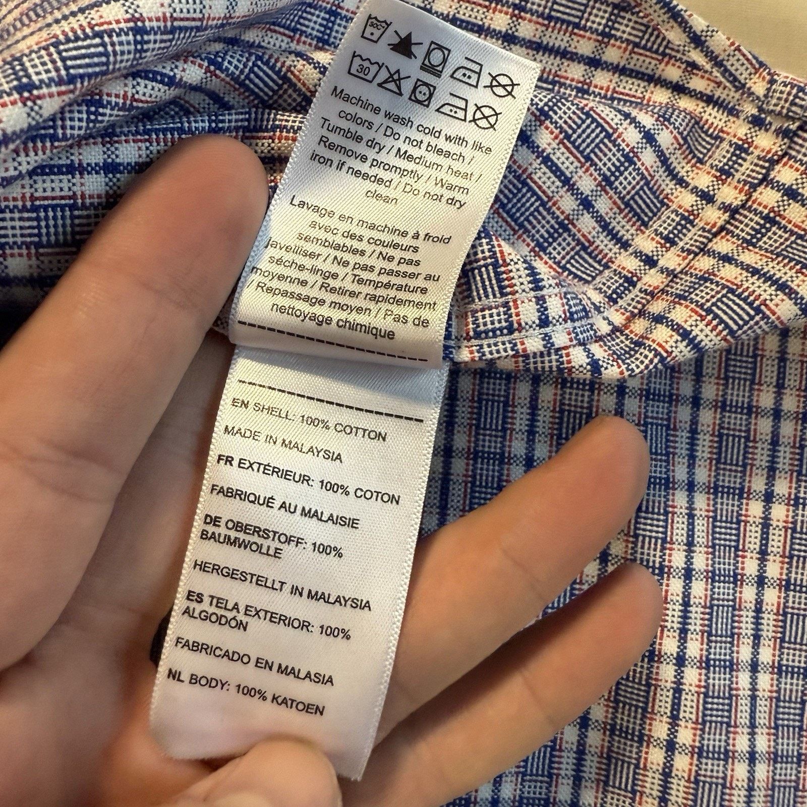 UNTUCKit UNTUCKit Blufled WF Short Sleeve Plaid Mens M Wrinkle Free Size US M / EU 48-50 / 2 - 6 Thumbnail
