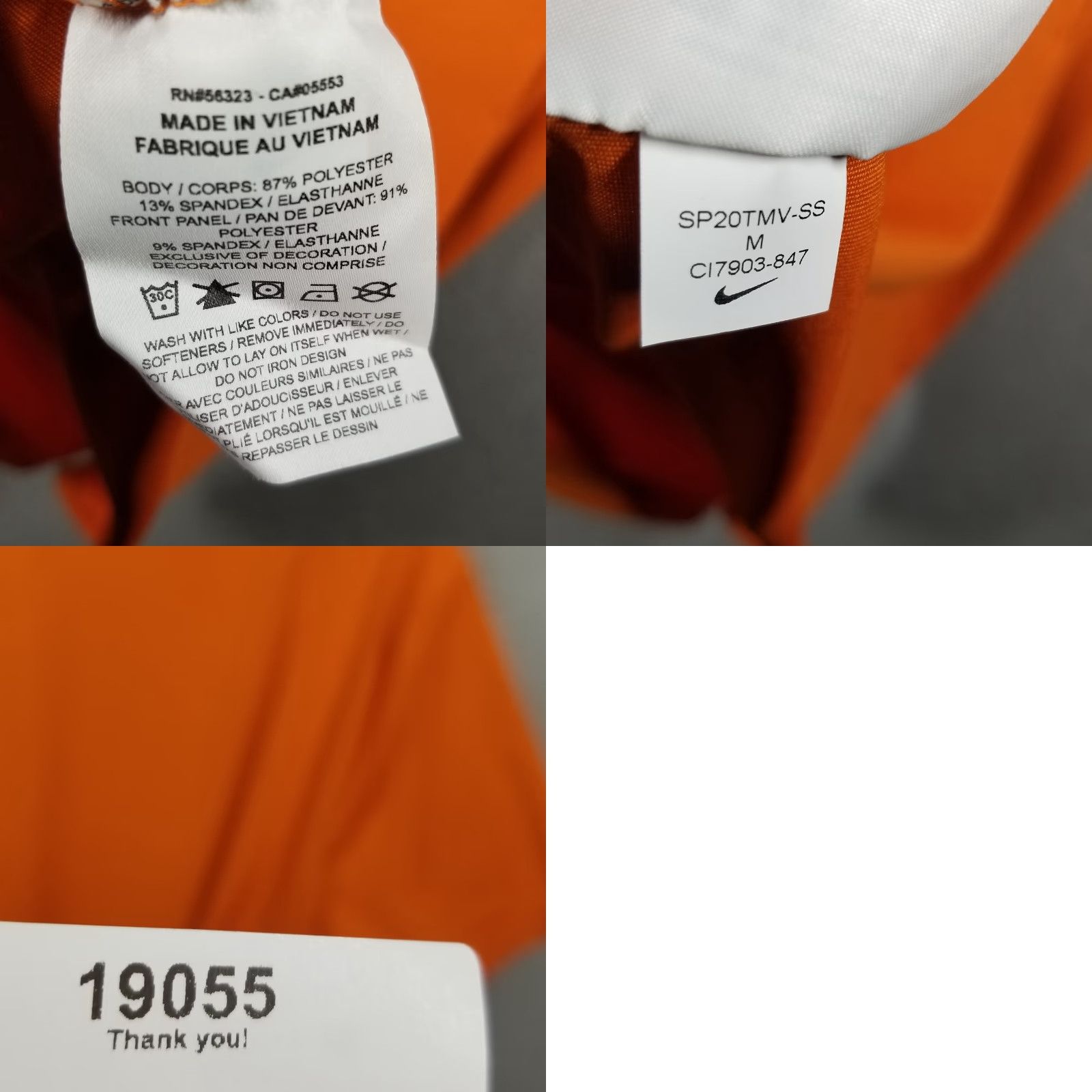Nike Nike Golf Polo Shirt Mens M Orange Striped 100% Authentic CI7903 847 Polo Shirt Activewear Slim/Regular Fit Size US M / EU 48-50 / 2 - 8 Thumbnail