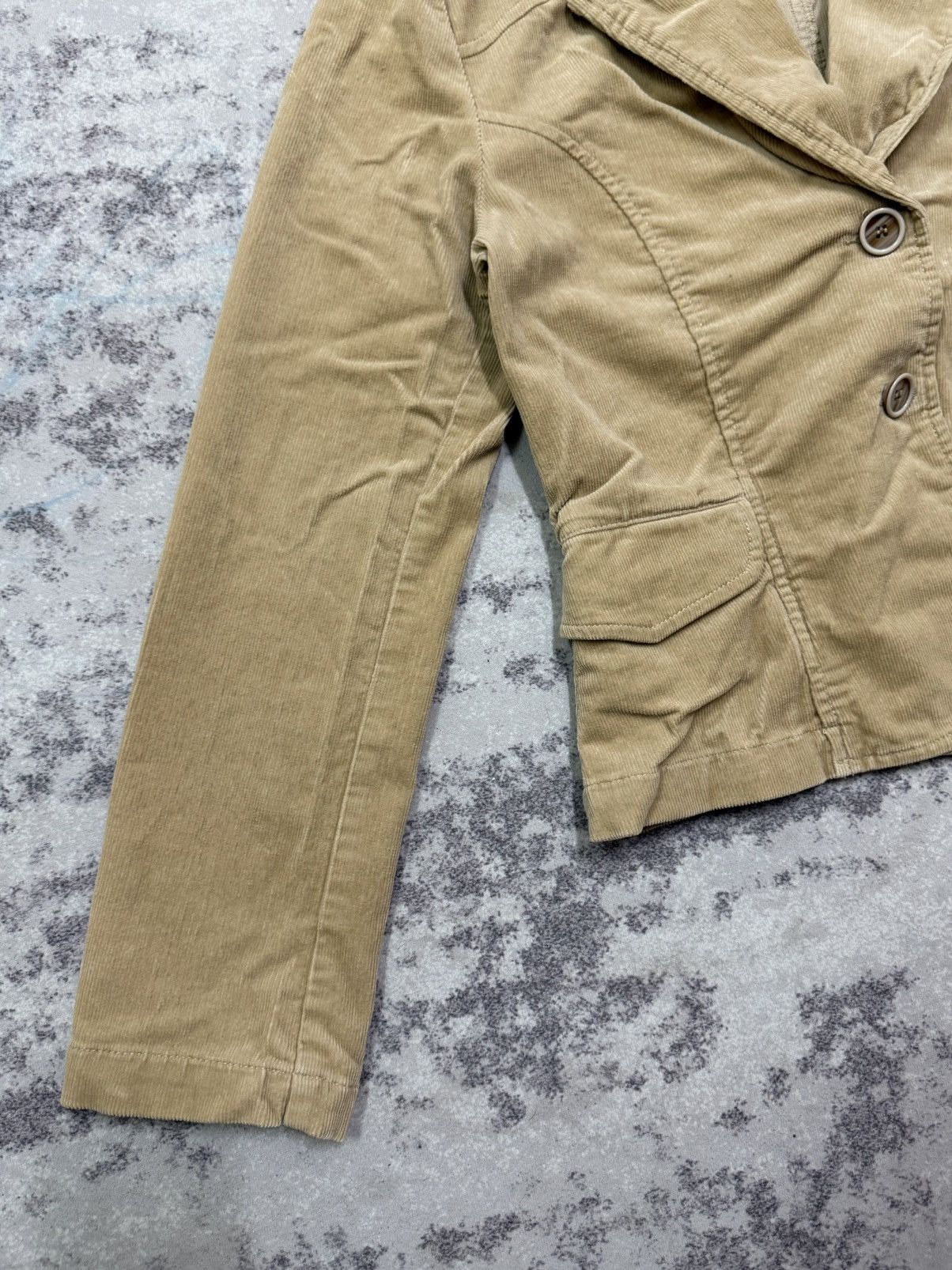 United Colors Of Benetton United colors of Benetton beige corduroy blazer Jacket Size XS / US 0-2 / IT 36-38 - 4 Thumbnail