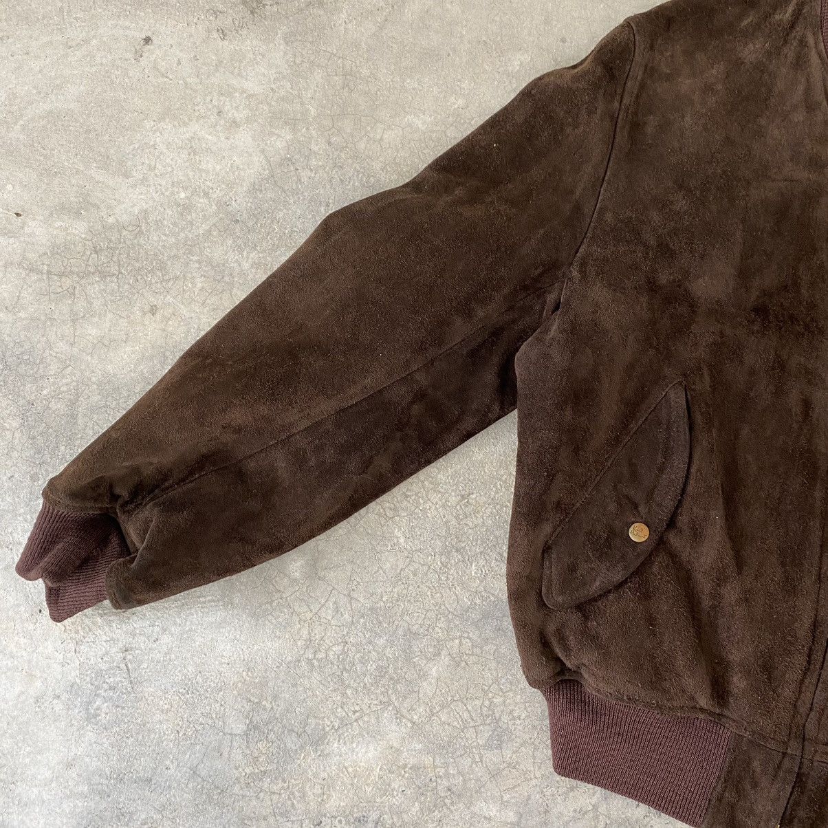 Karl Helmut × Vintage VTG Karl Helmut Cowhide Hand Painted Leather Bomber Jacket Size US M / EU 48-50 / 2 - 11 Thumbnail