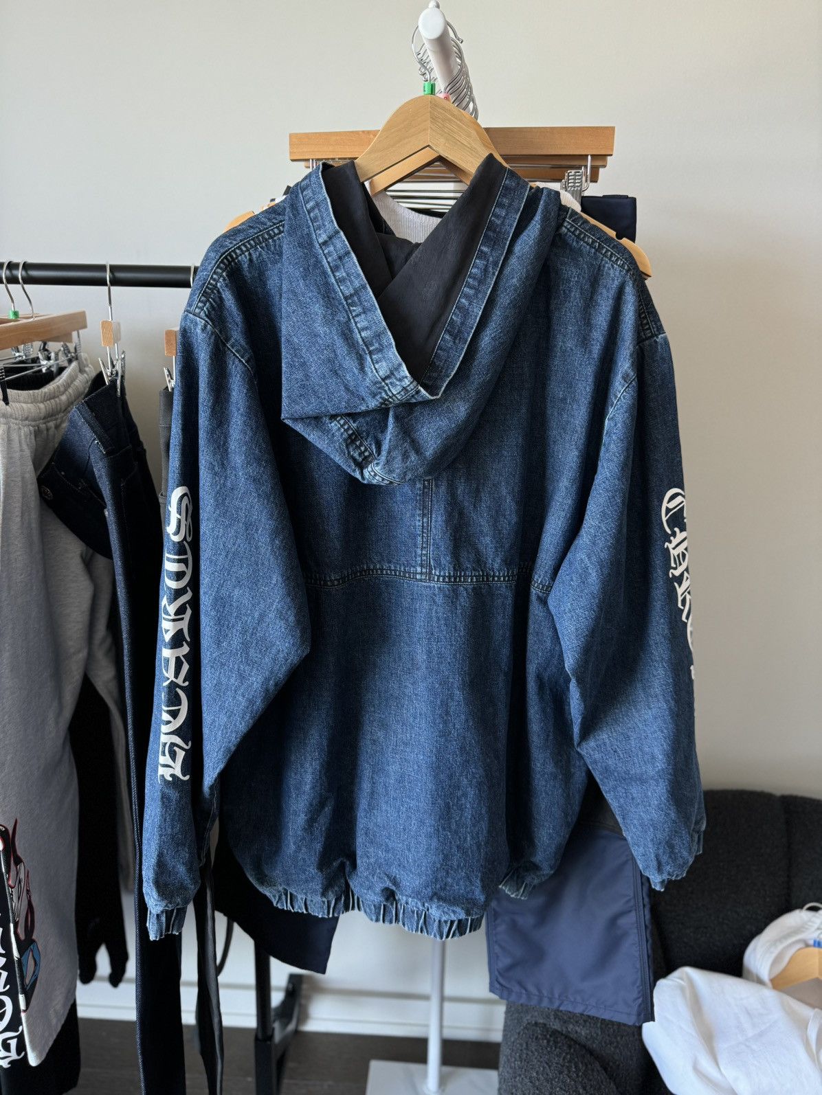 Chrome Hearts CHROME HEARTS DENIM QUARTER ZIP TRIPLE CROSS PATCH Size US XL / EU 56 / 4 - 2 Thumbnail