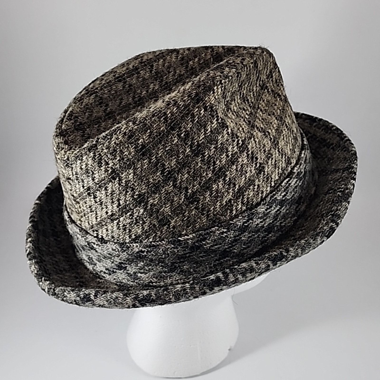Stetson Vintage Stetson Fedora Hat Men's 6-3/4 Gray Houndstooth Size ONE SIZE - 5 Thumbnail