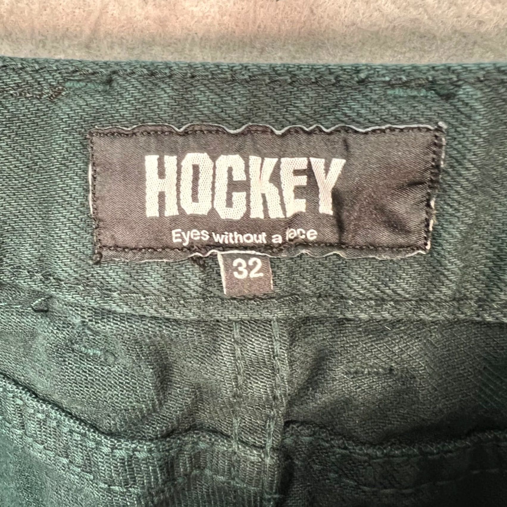 Vintage Hockey Mens Size 32 Green Carpenter Pants - 100% Cotton Workwear Straight Leg, Flat Front, Inseam 30, Vintage/Used, Mens Size US 32 / EU 48 - 3 Thumbnail